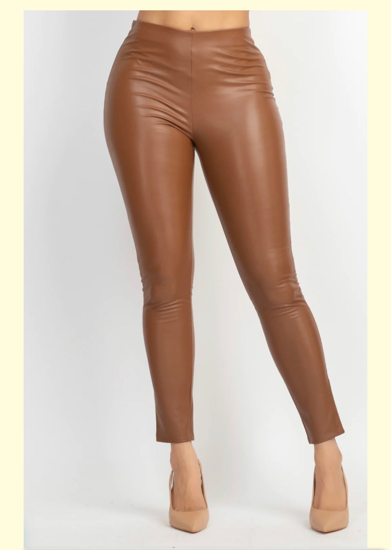 Skinny faux leather pants