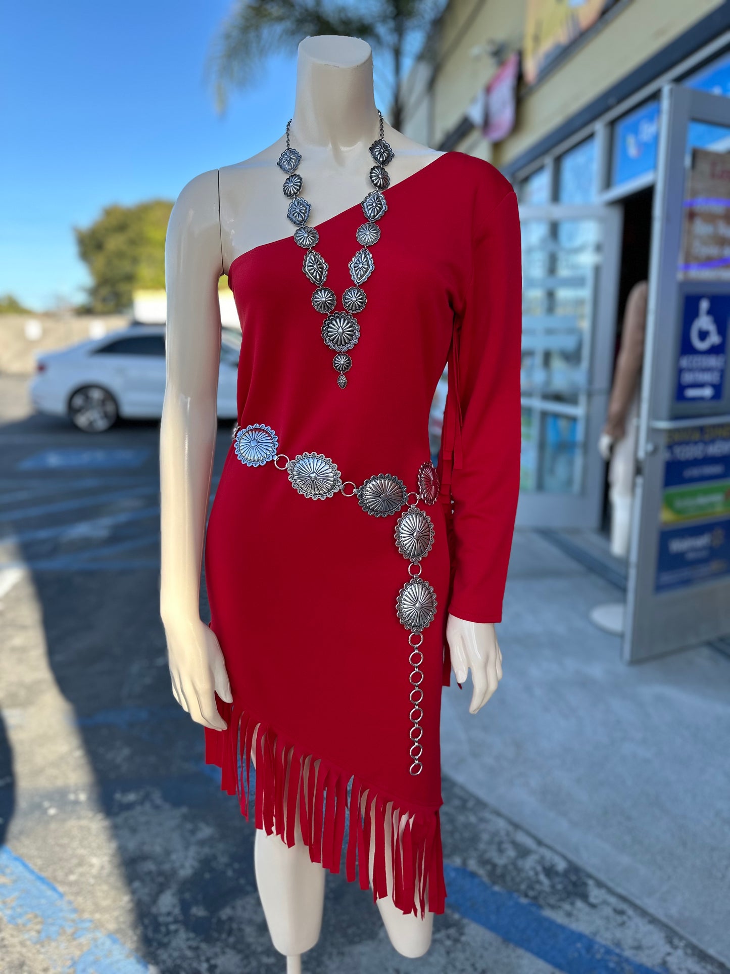 Red Fringe Dress