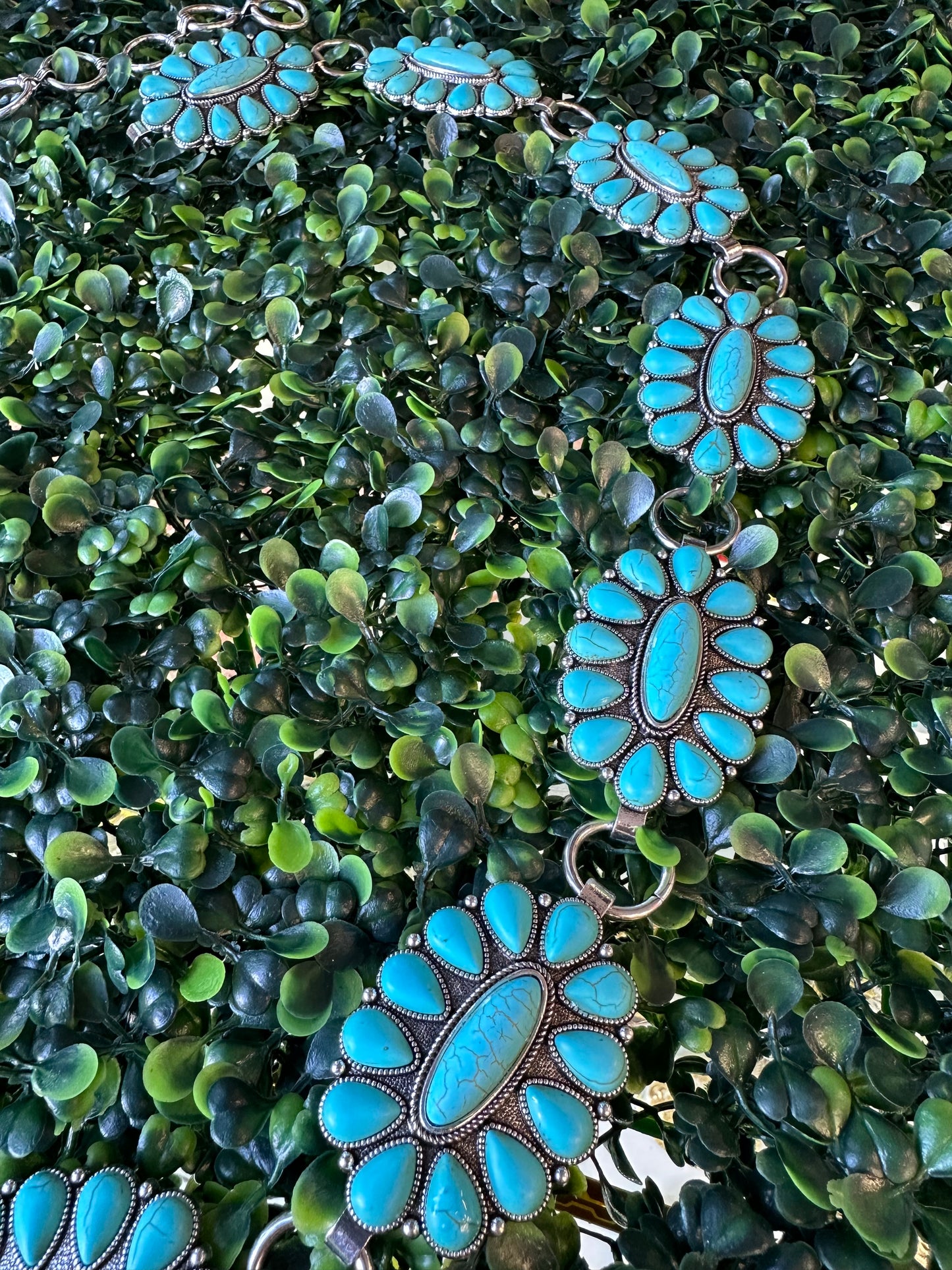 Western stone concho belt