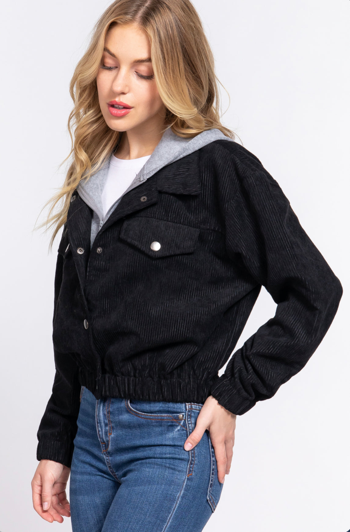 HOODIE CORDUROY JACKET