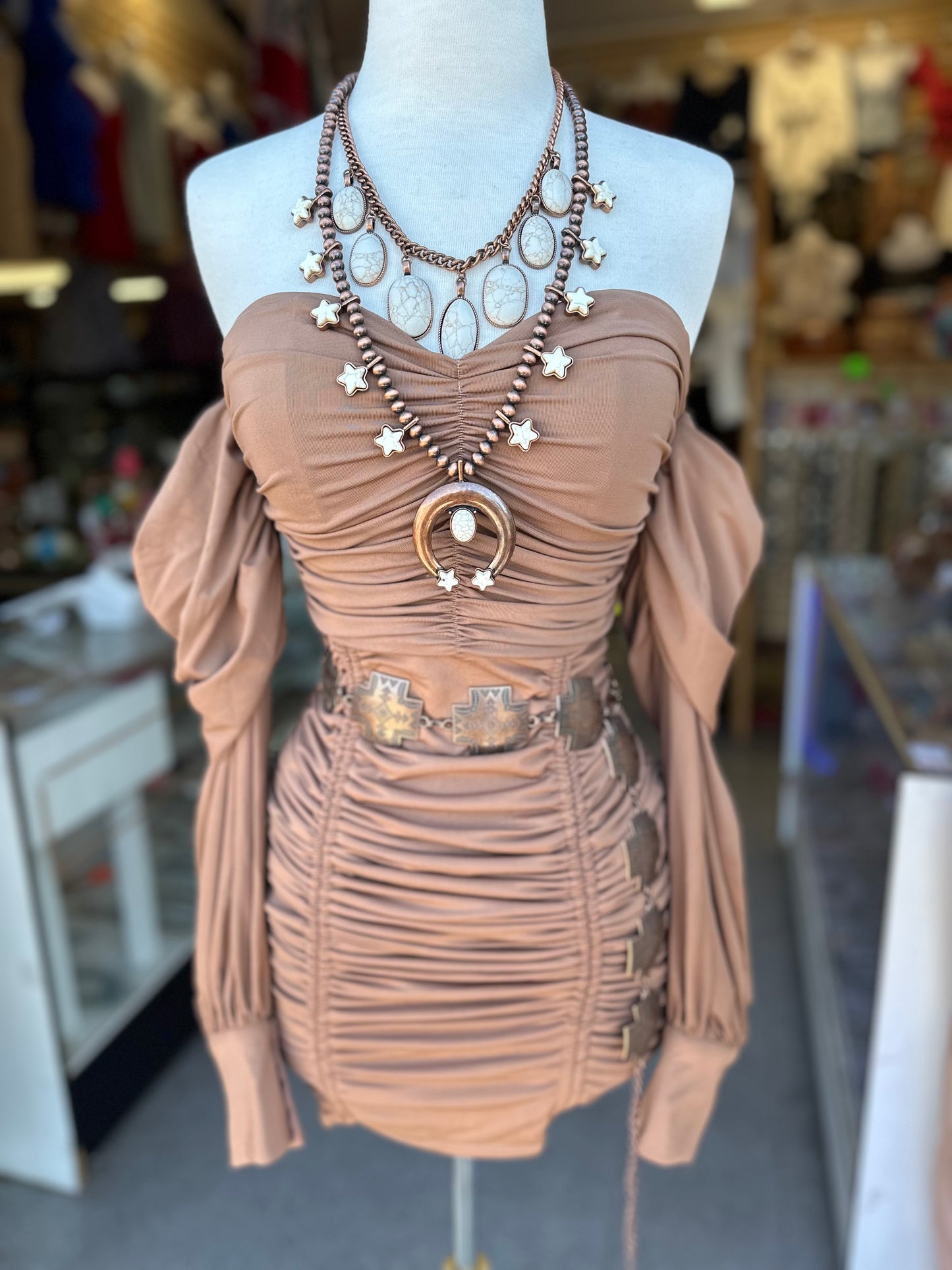 Off shoulder ruched Bodycon Dress