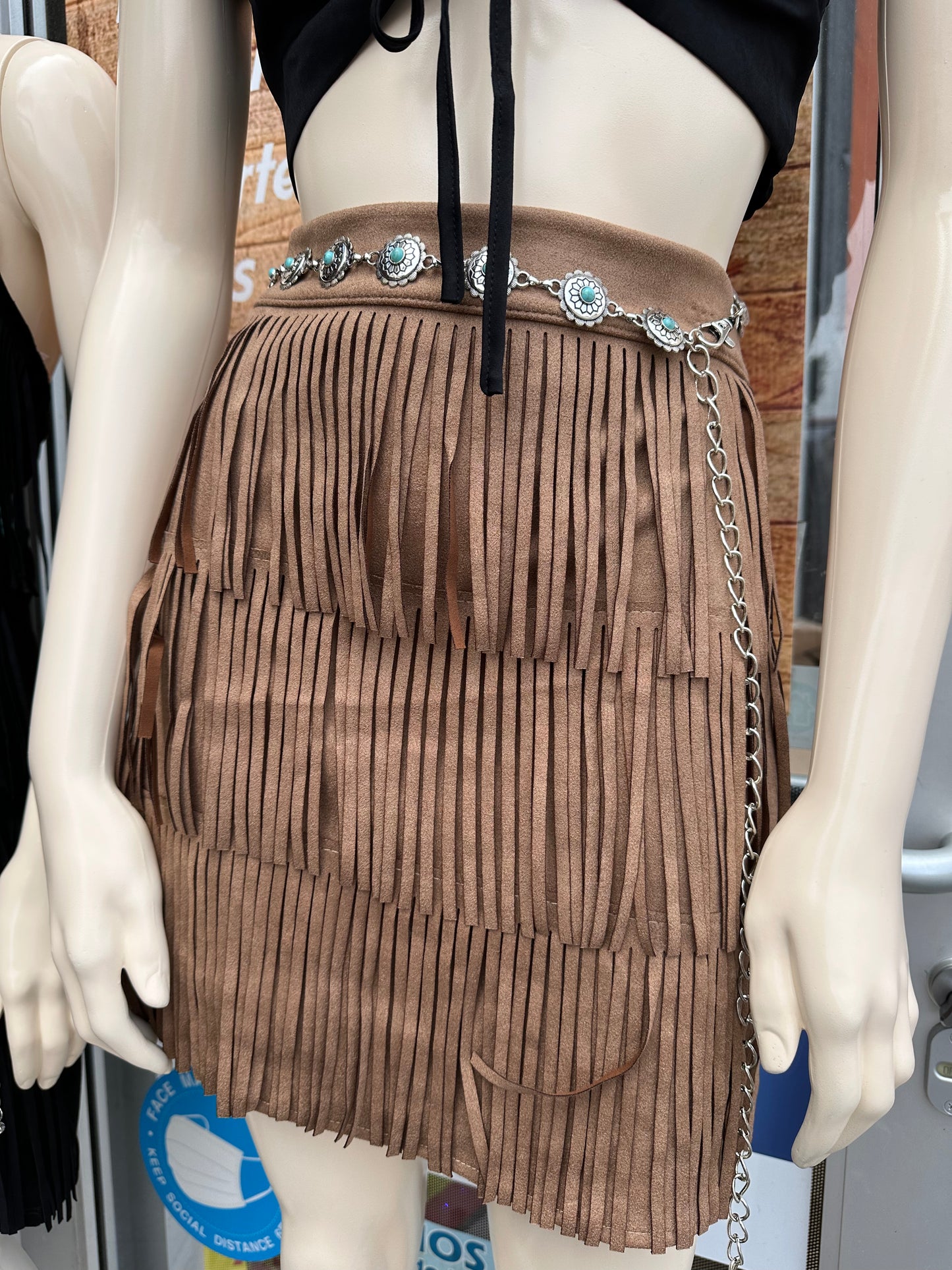 Vaquera Fringe skirt(4 colors available)