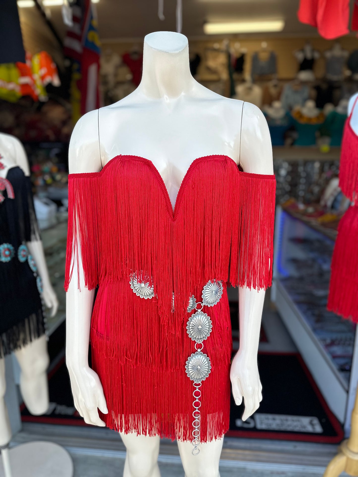 Red Fringe Dress