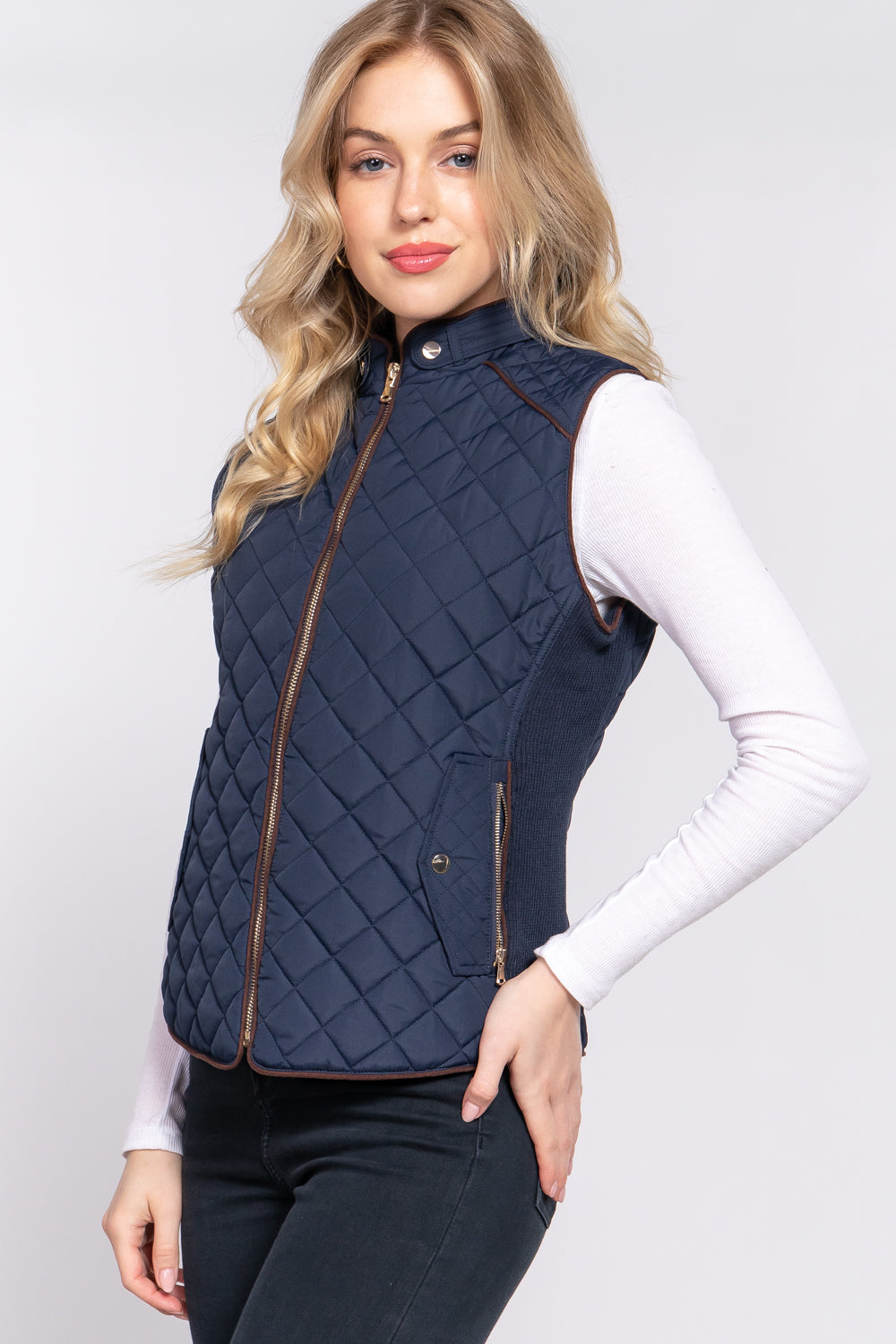 Navy blue padding vest