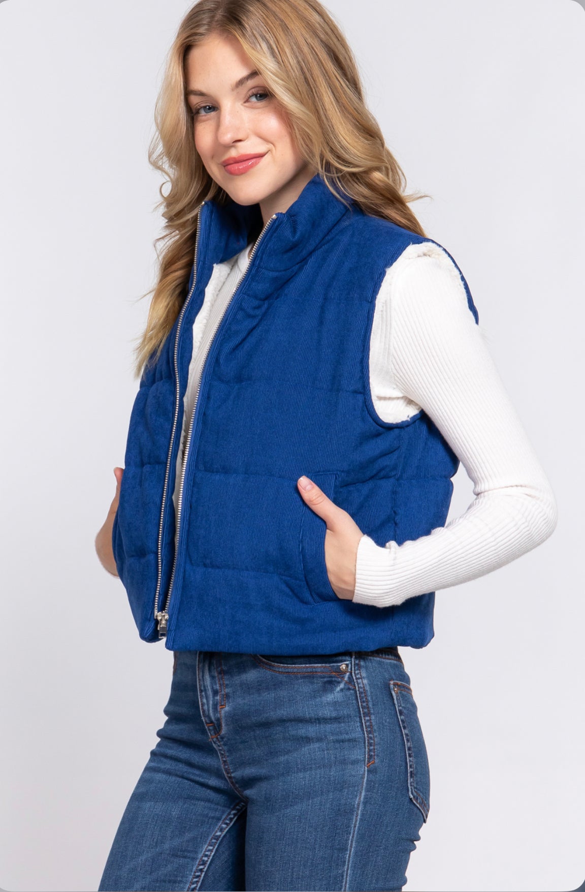 CORDUROY PUFFER VEST