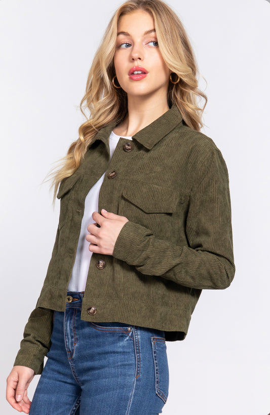 Olive Corduroy Jacket