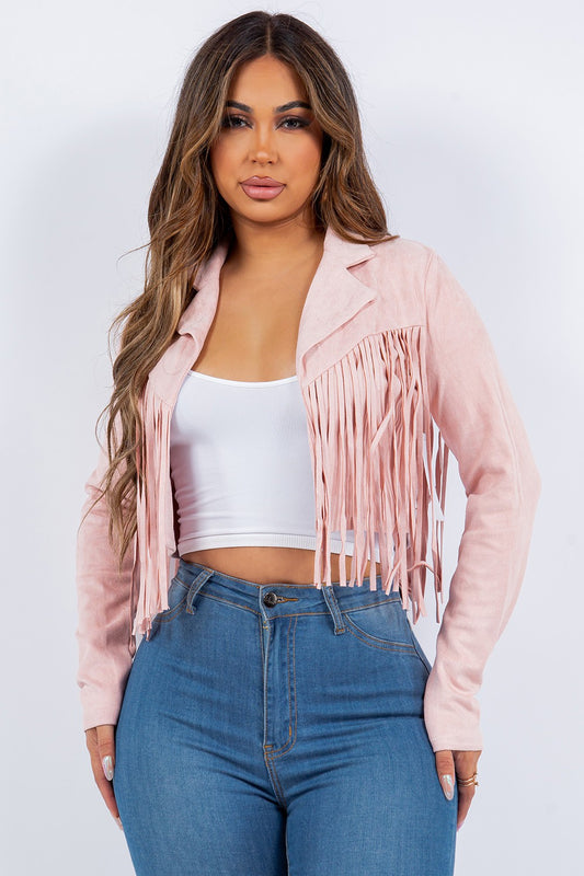 Suede fringe jacket