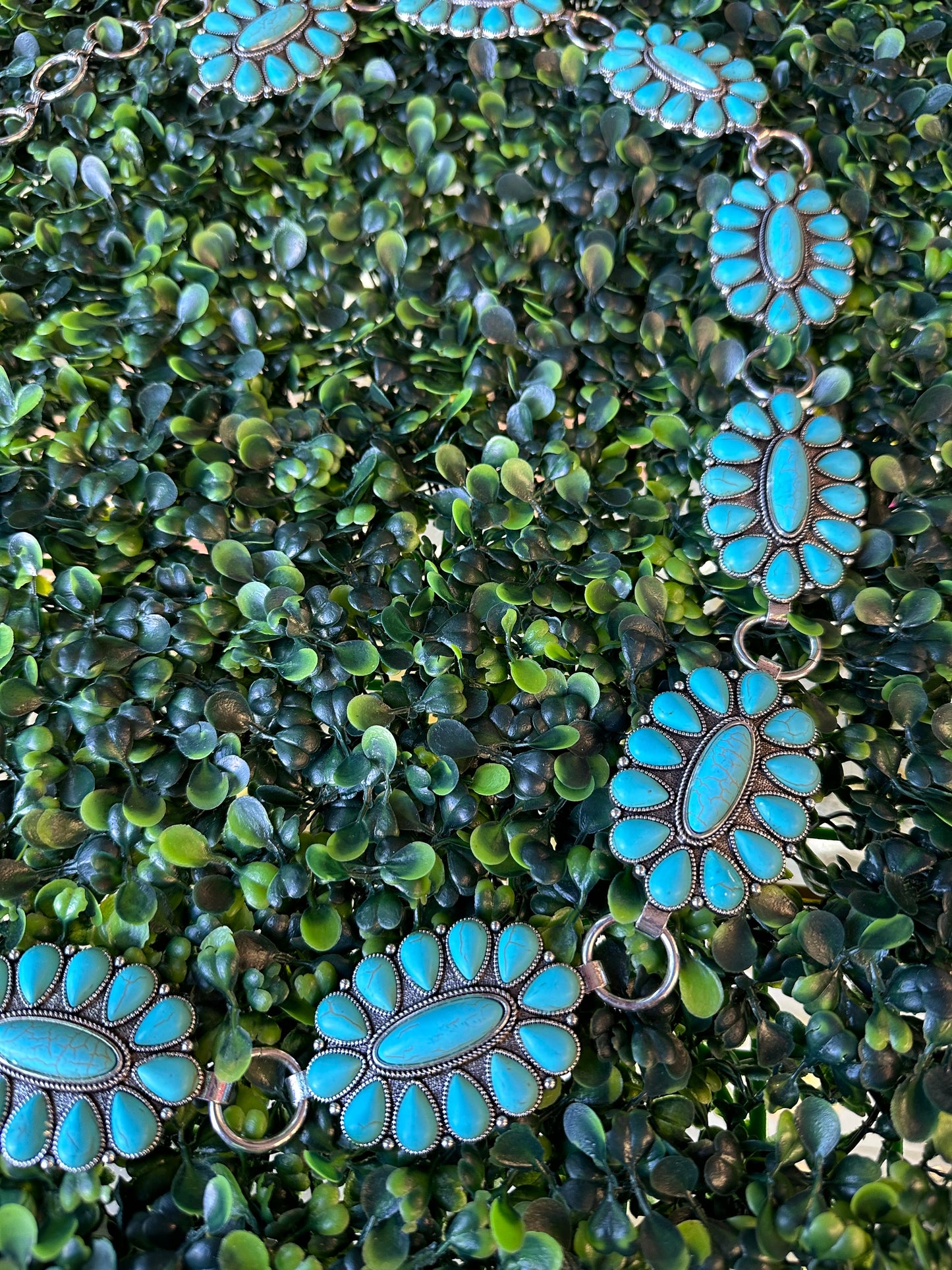 Western stone concho belt