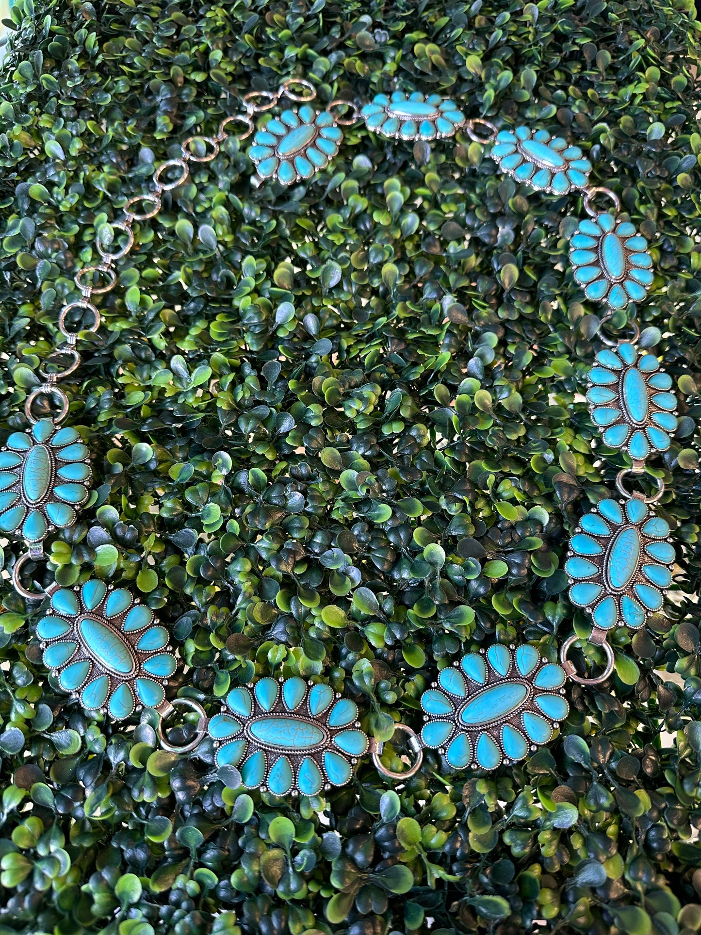 Western stone concho belt
