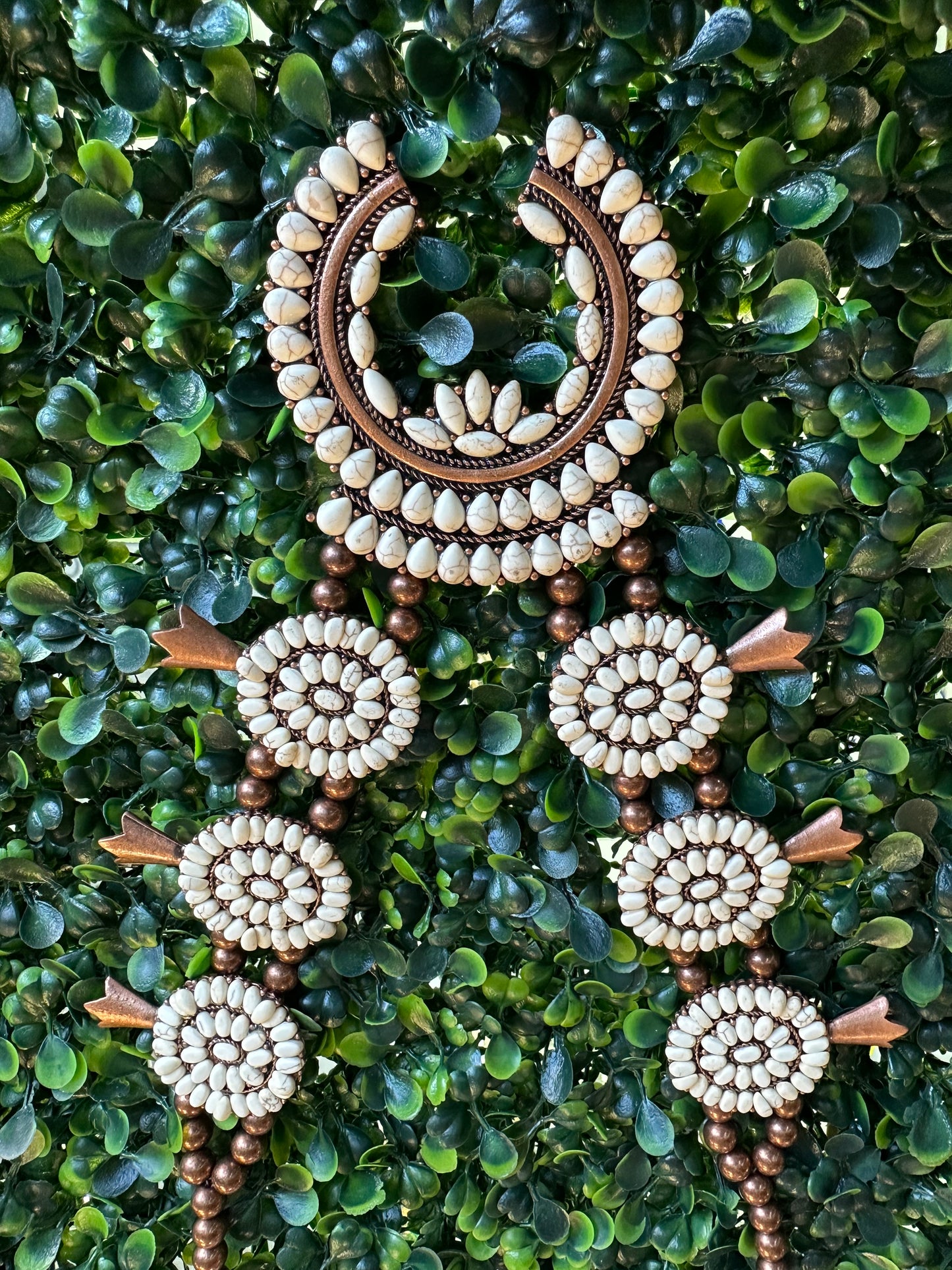 Squash Blossom Necklace and earrings set