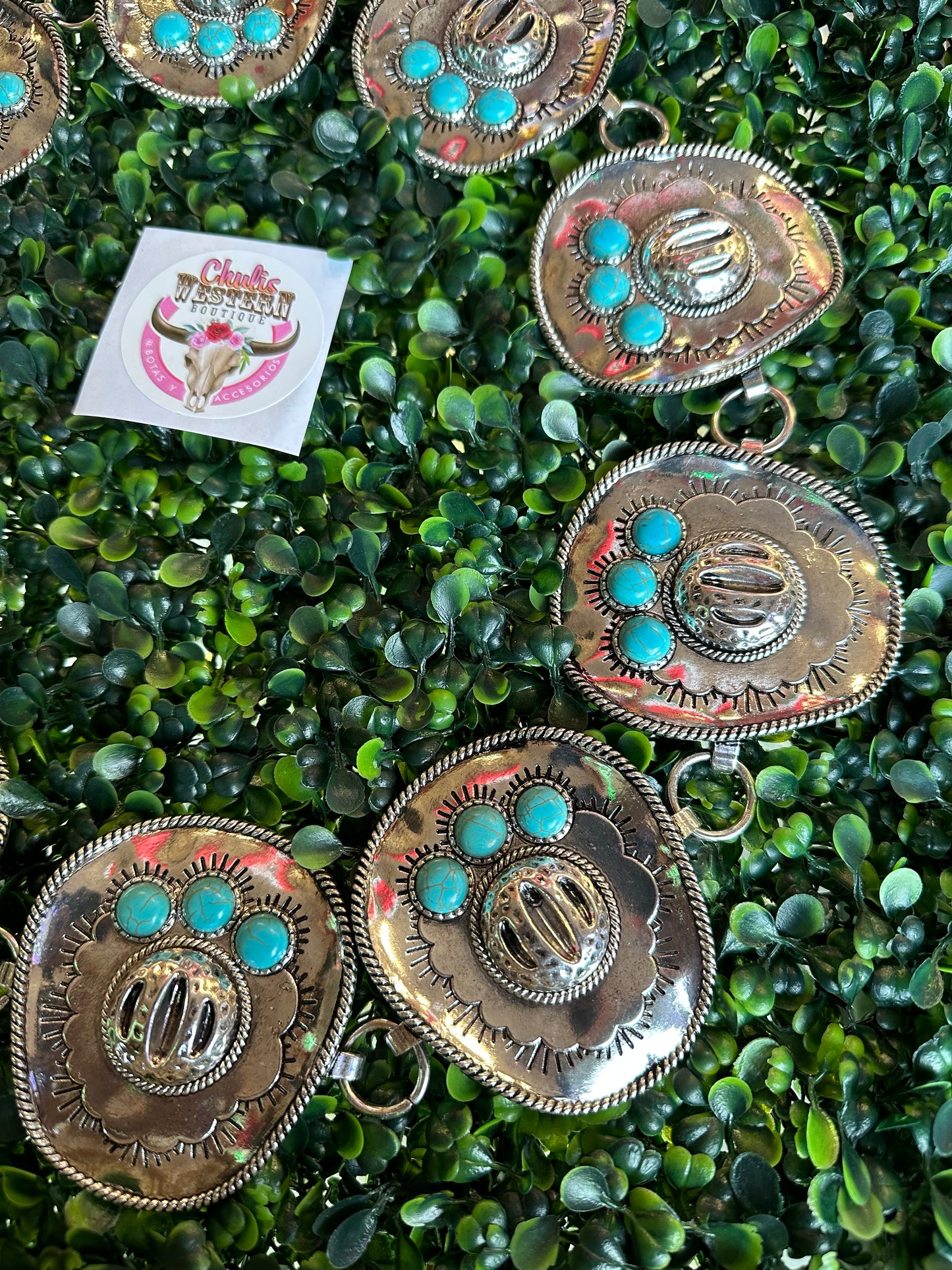 Western hat chain belt