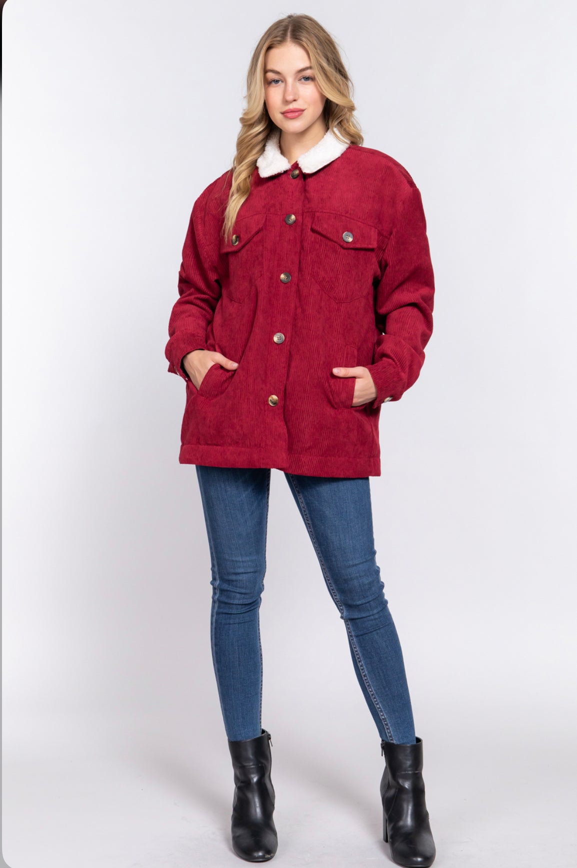 Burgundy corduroy jacket