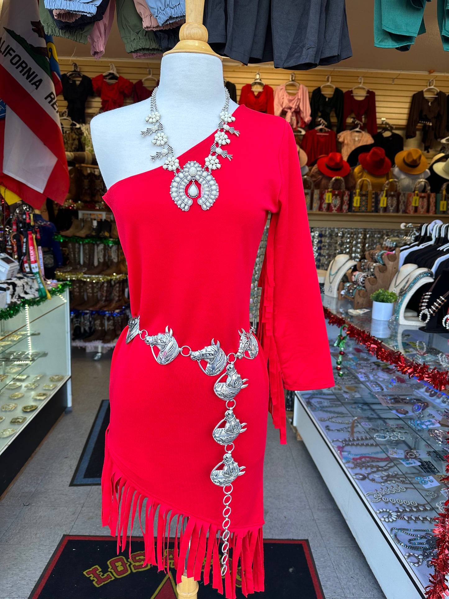 Red Fringe Dress
