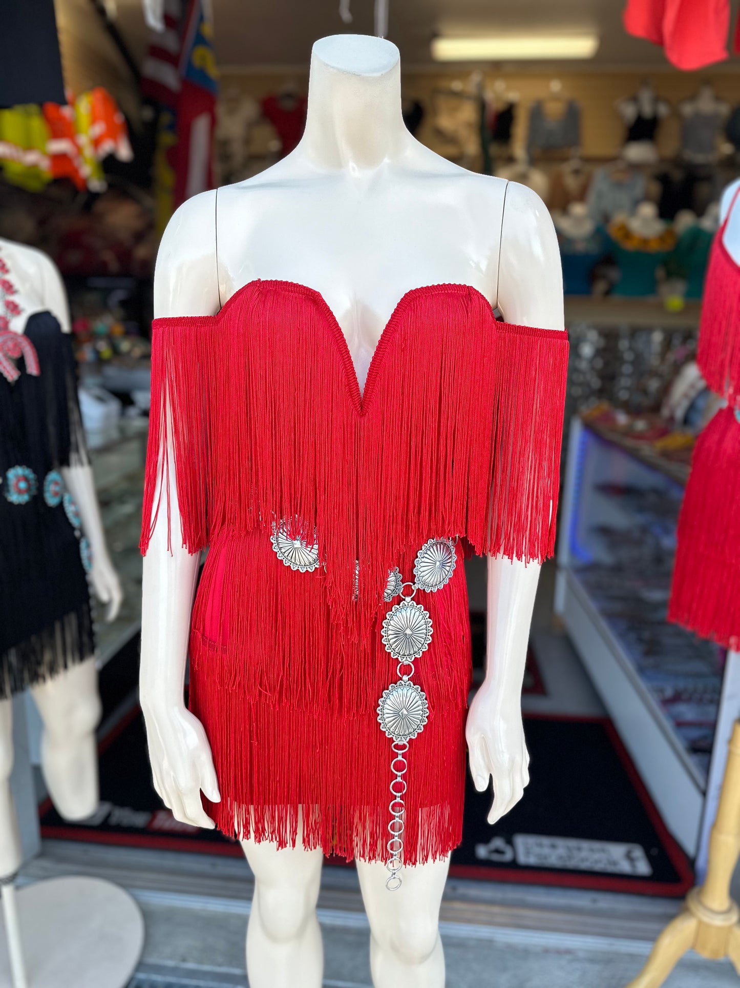 Red Fringe Dress