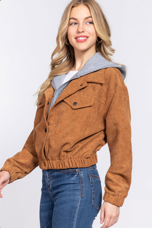 HOODIE CORDUROY JACKET