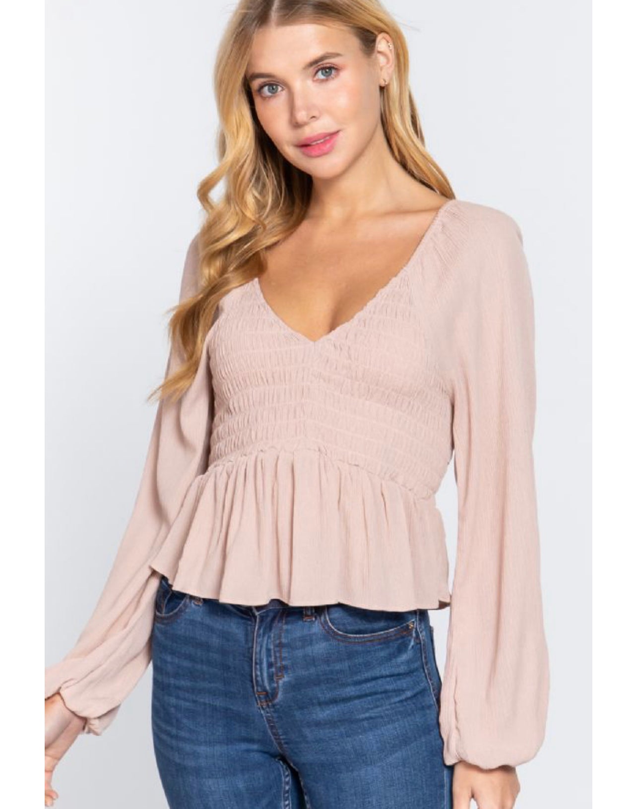 Carolina pale pink blouse