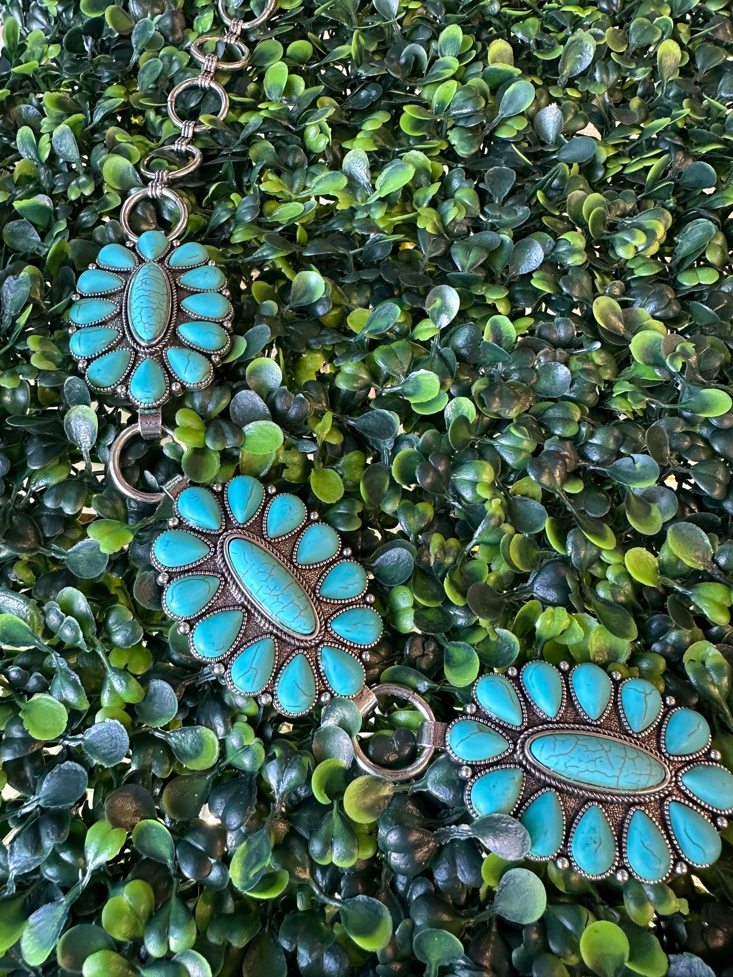 Western stone concho belt