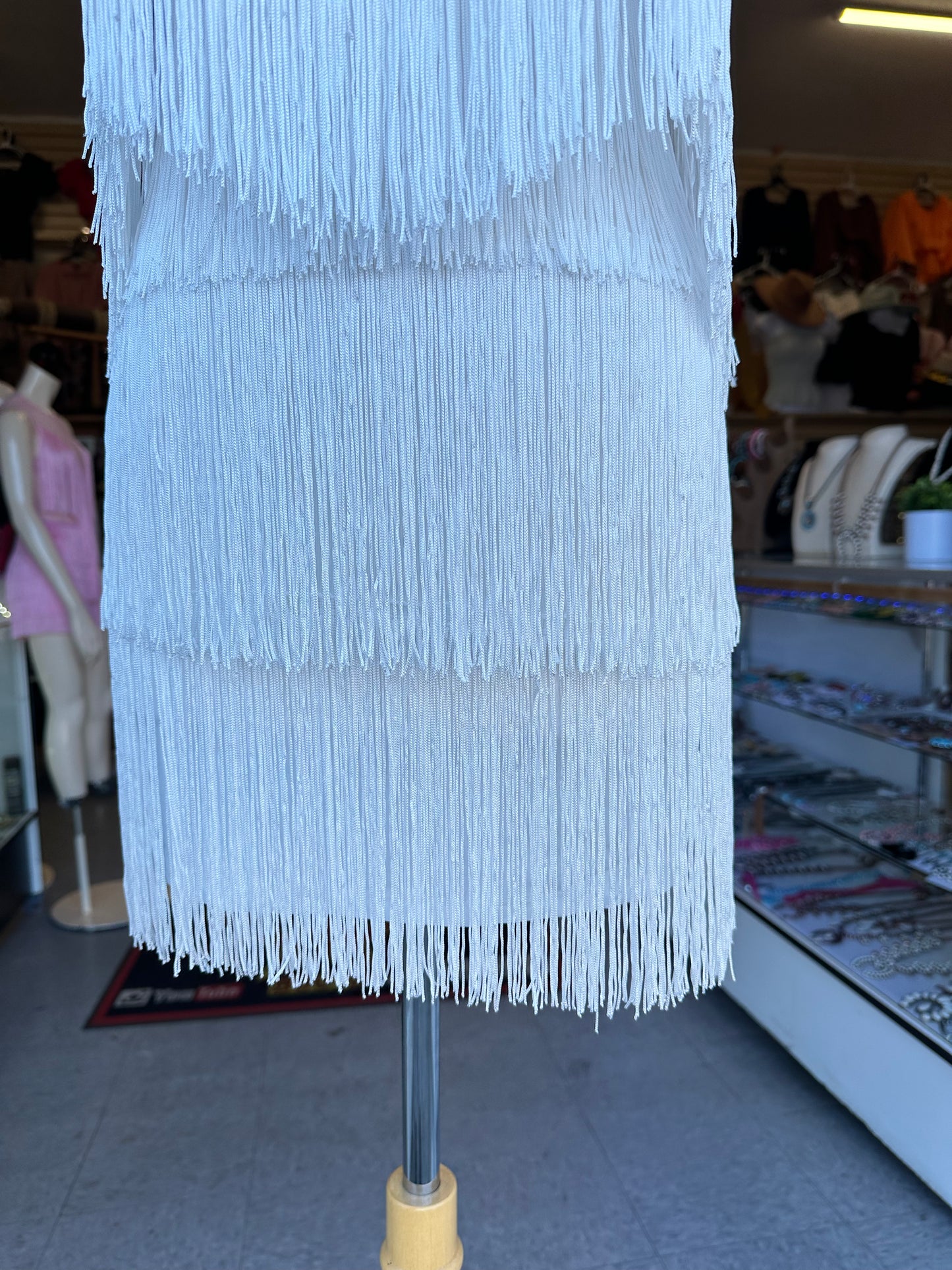 Ivory Fringe Dress