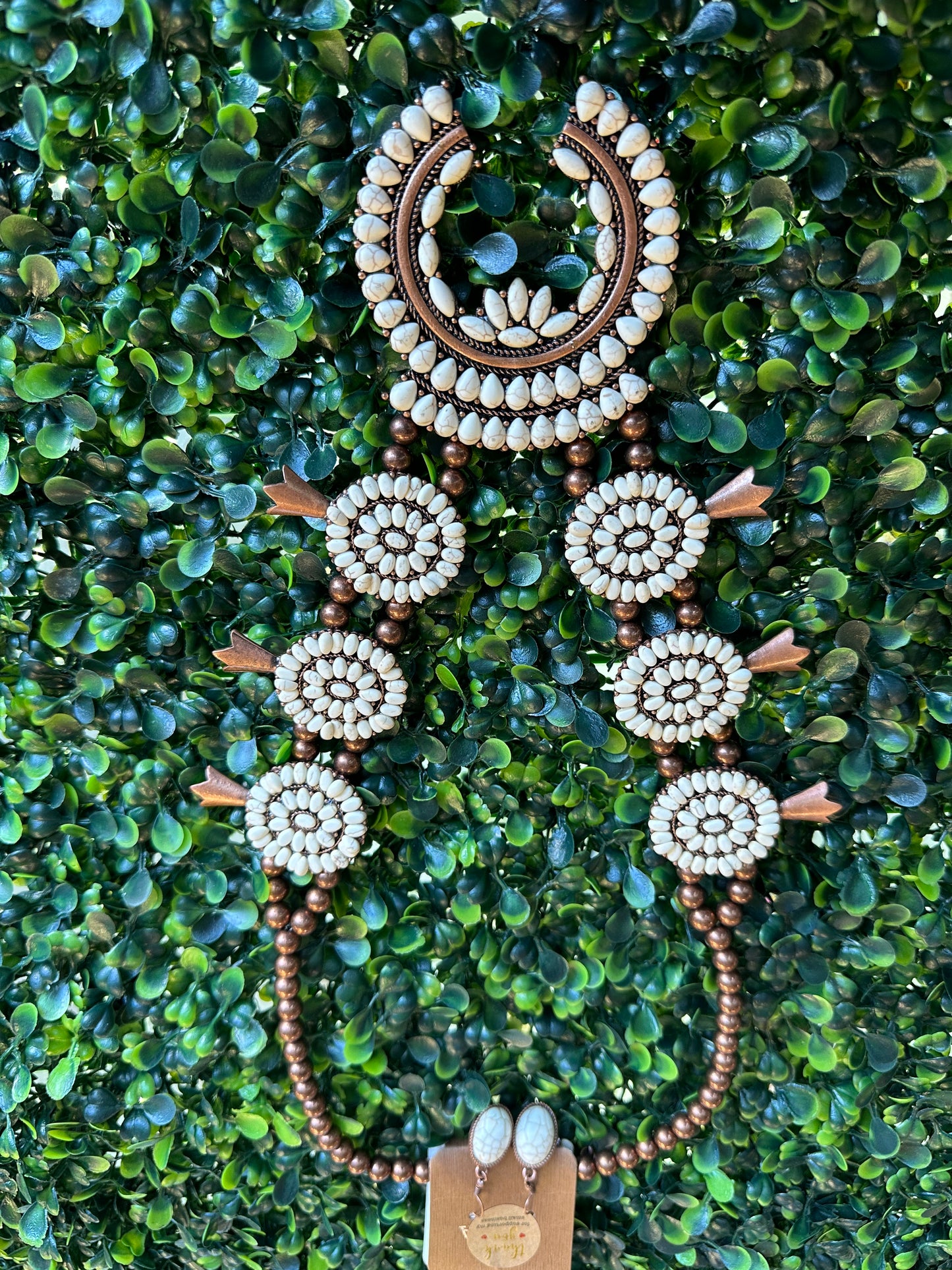 Squash Blossom Necklace and earrings set