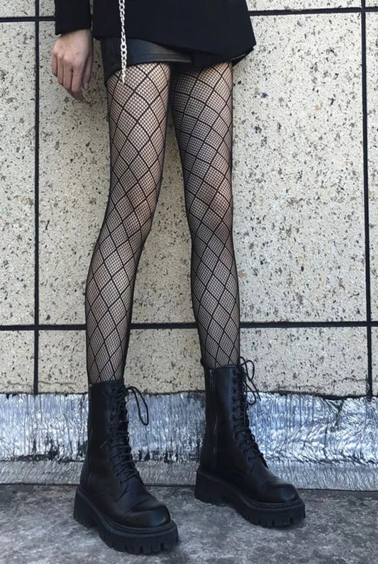 Black Mesh ultra thin pantyhose