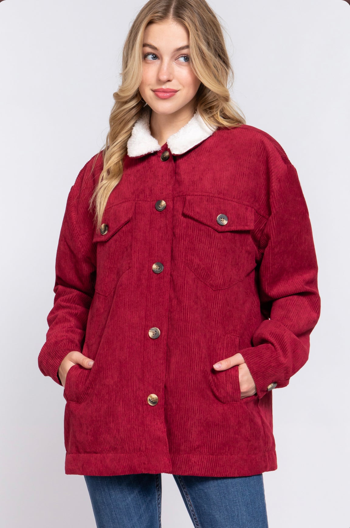 Burgundy corduroy jacket