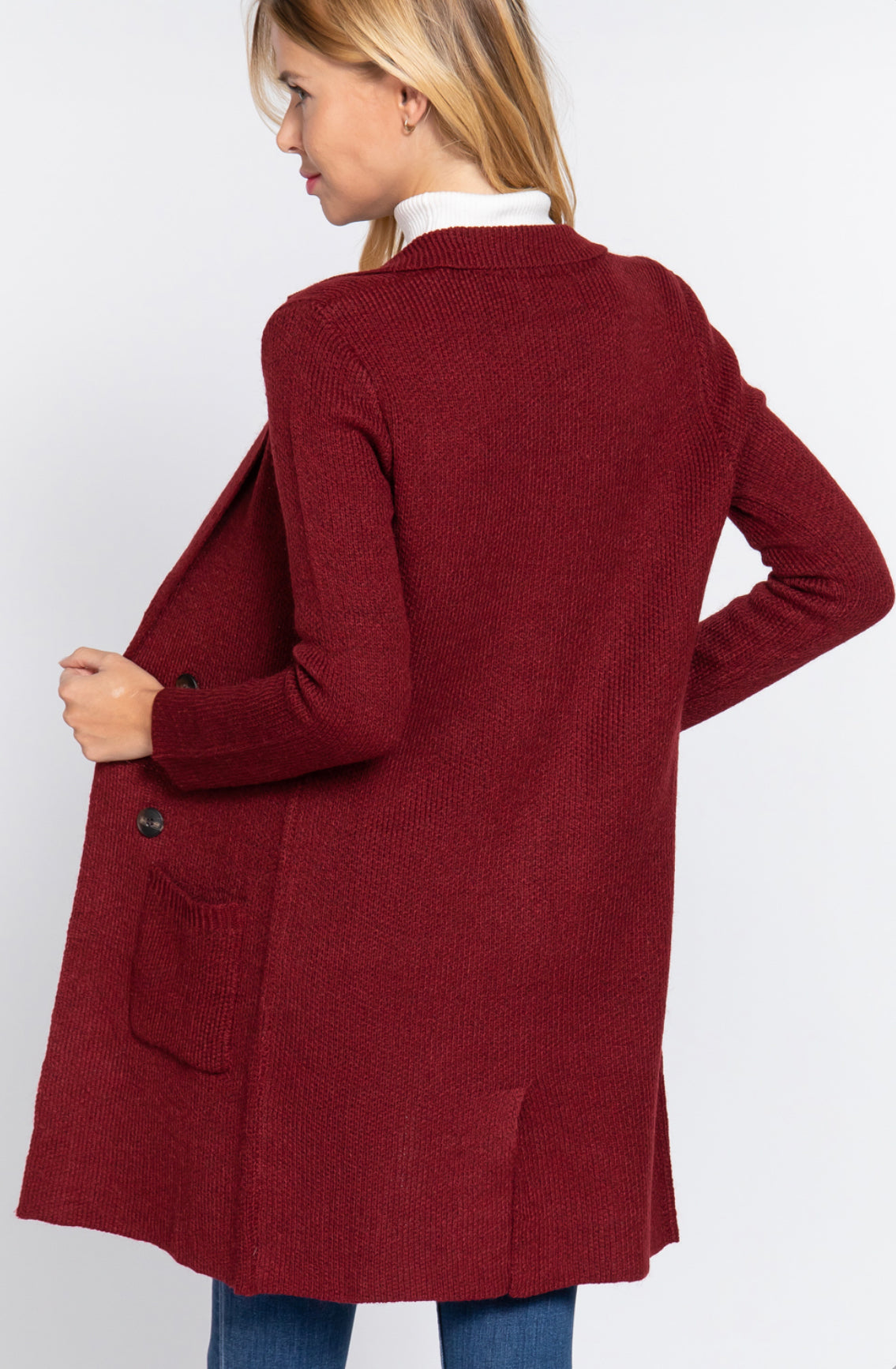 Long sleeve sweater jacket