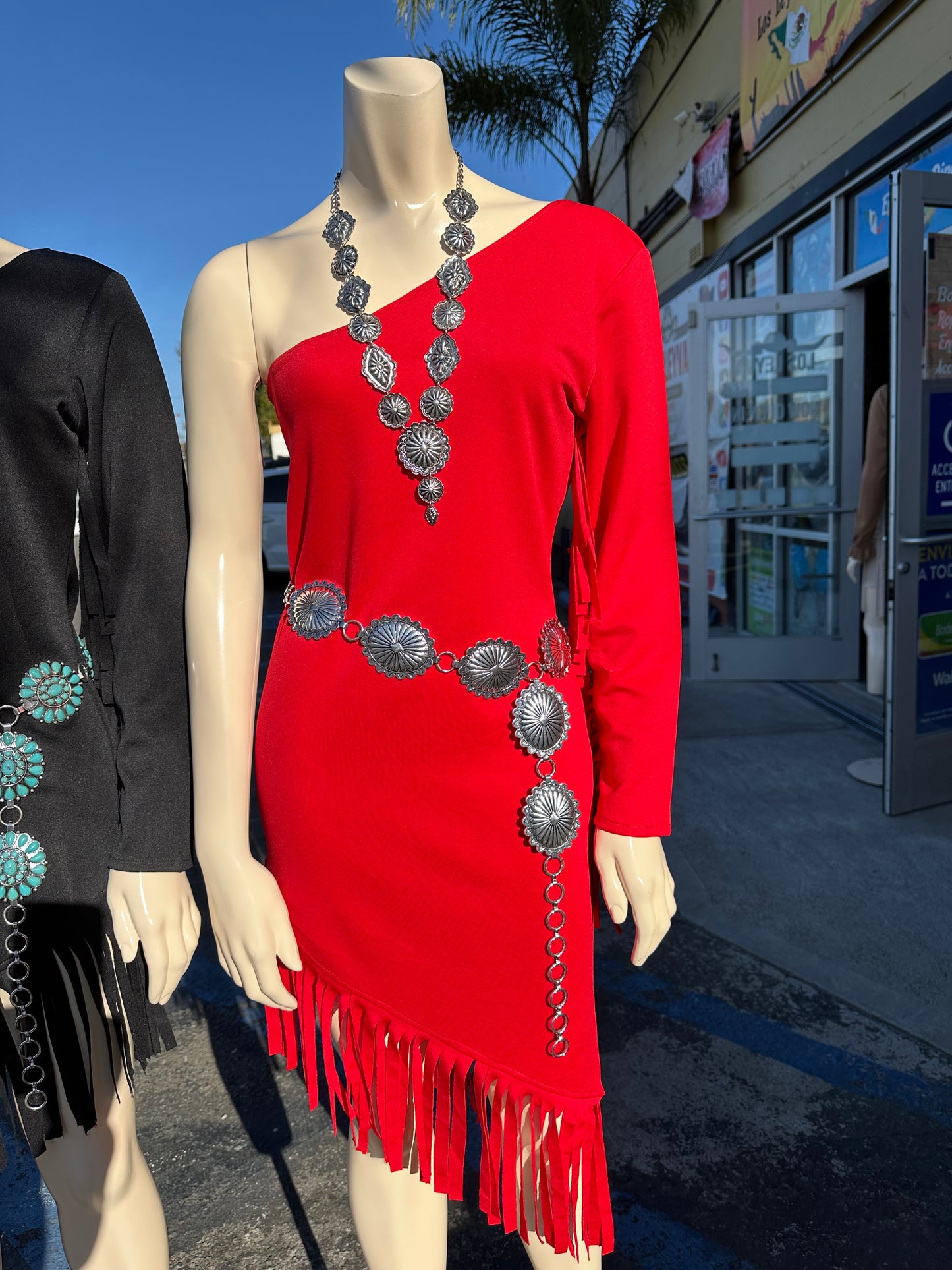 Red Fringe Dress