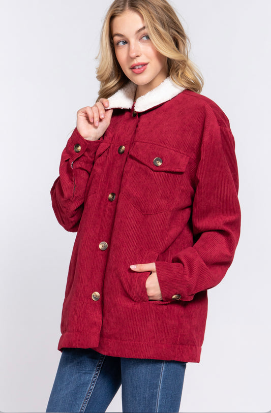 Burgundy corduroy jacket