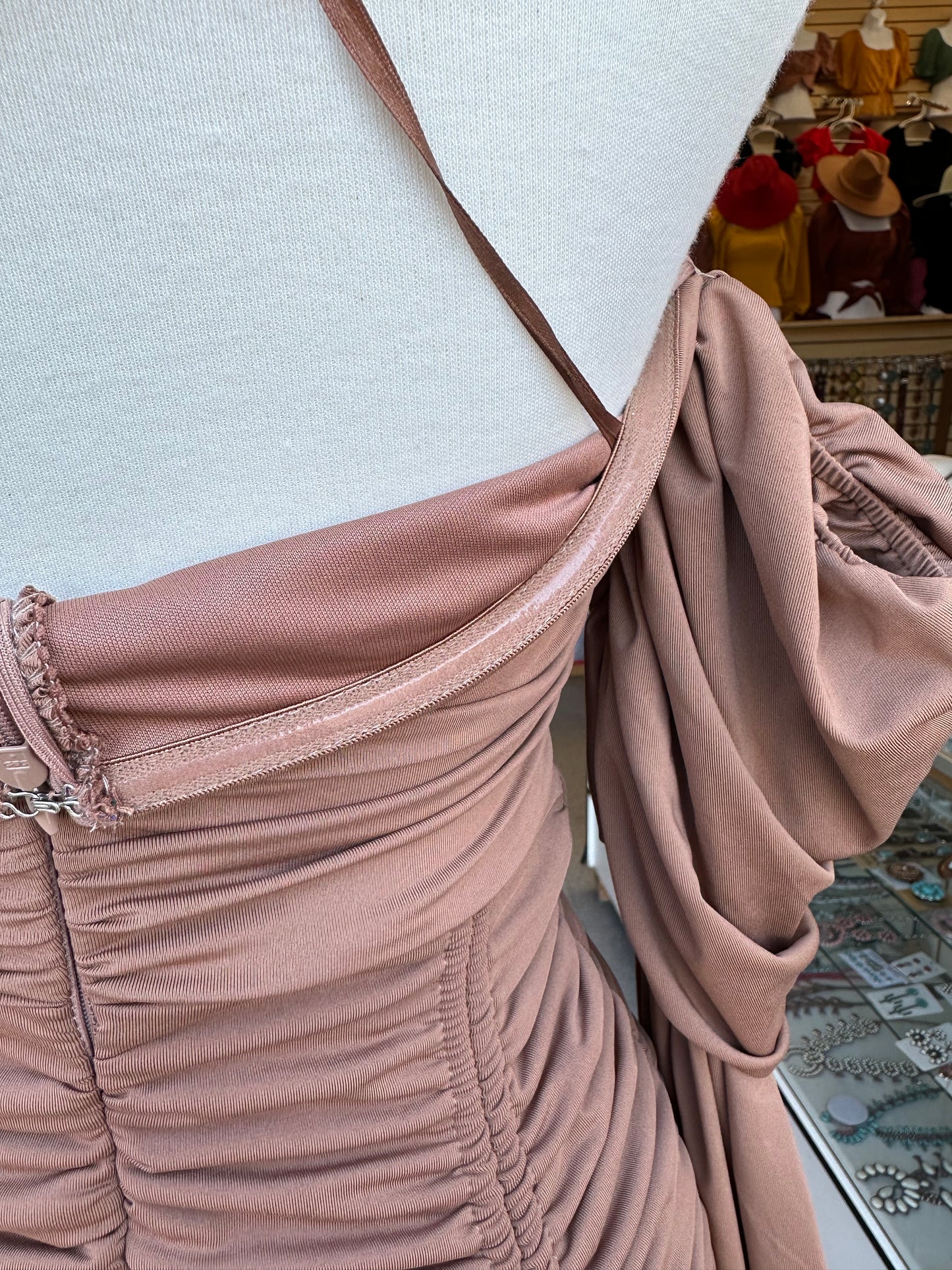 Off shoulder ruched Bodycon Dress