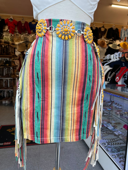 Suede fringe skirt 😍