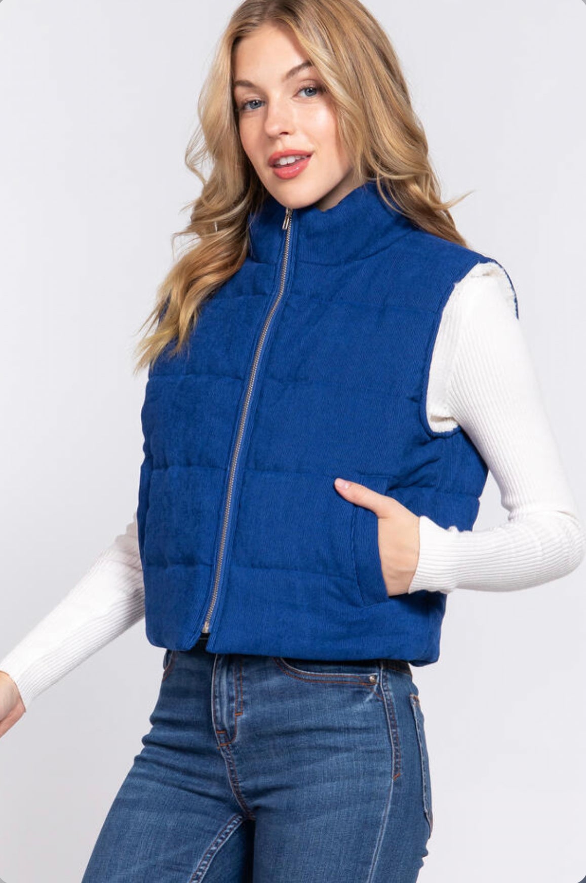 CORDUROY PUFFER VEST
