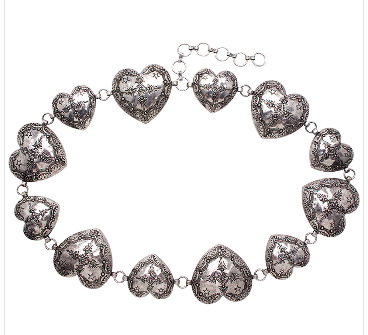 Western Style Heart Chain Belt