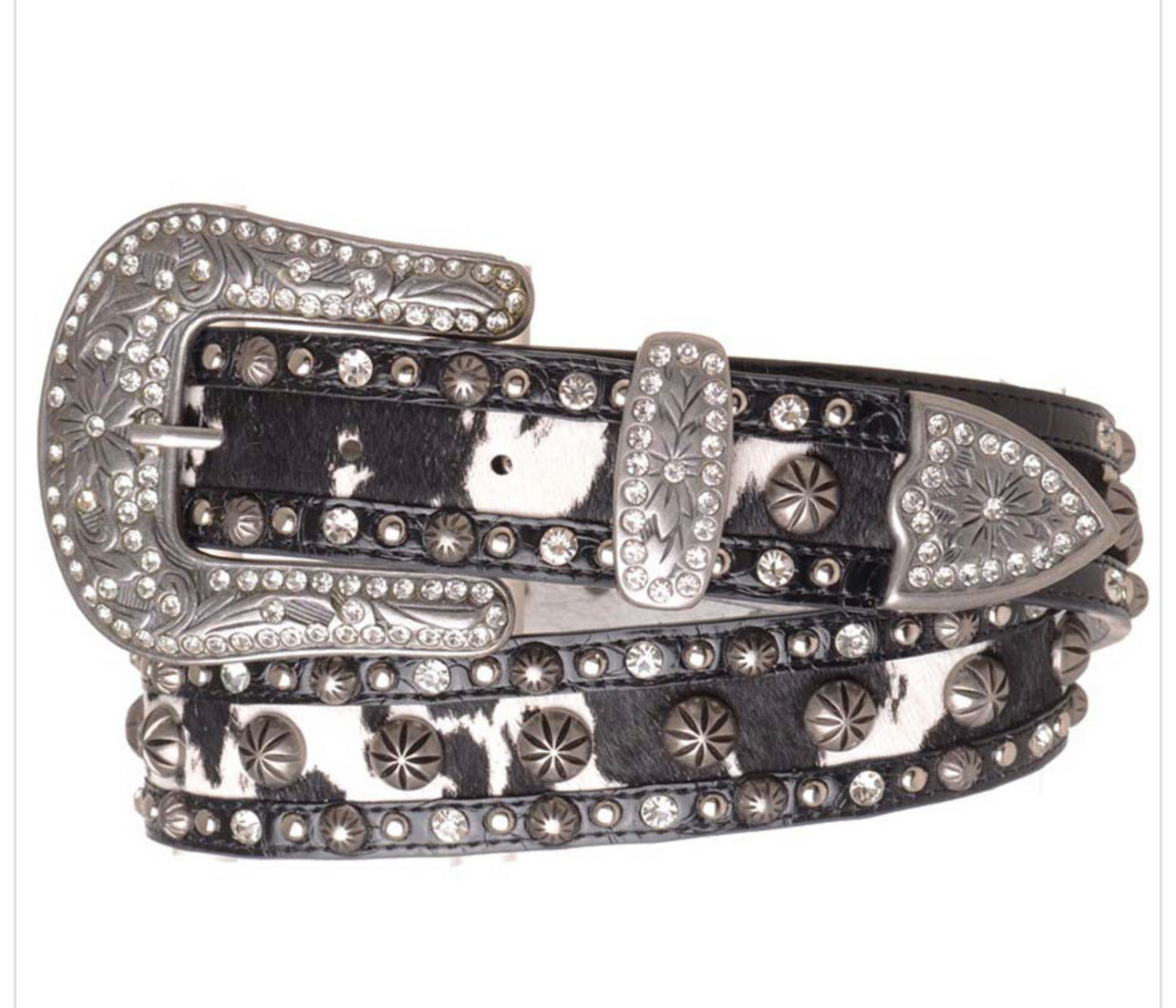 Women’s hair-on-hide belt