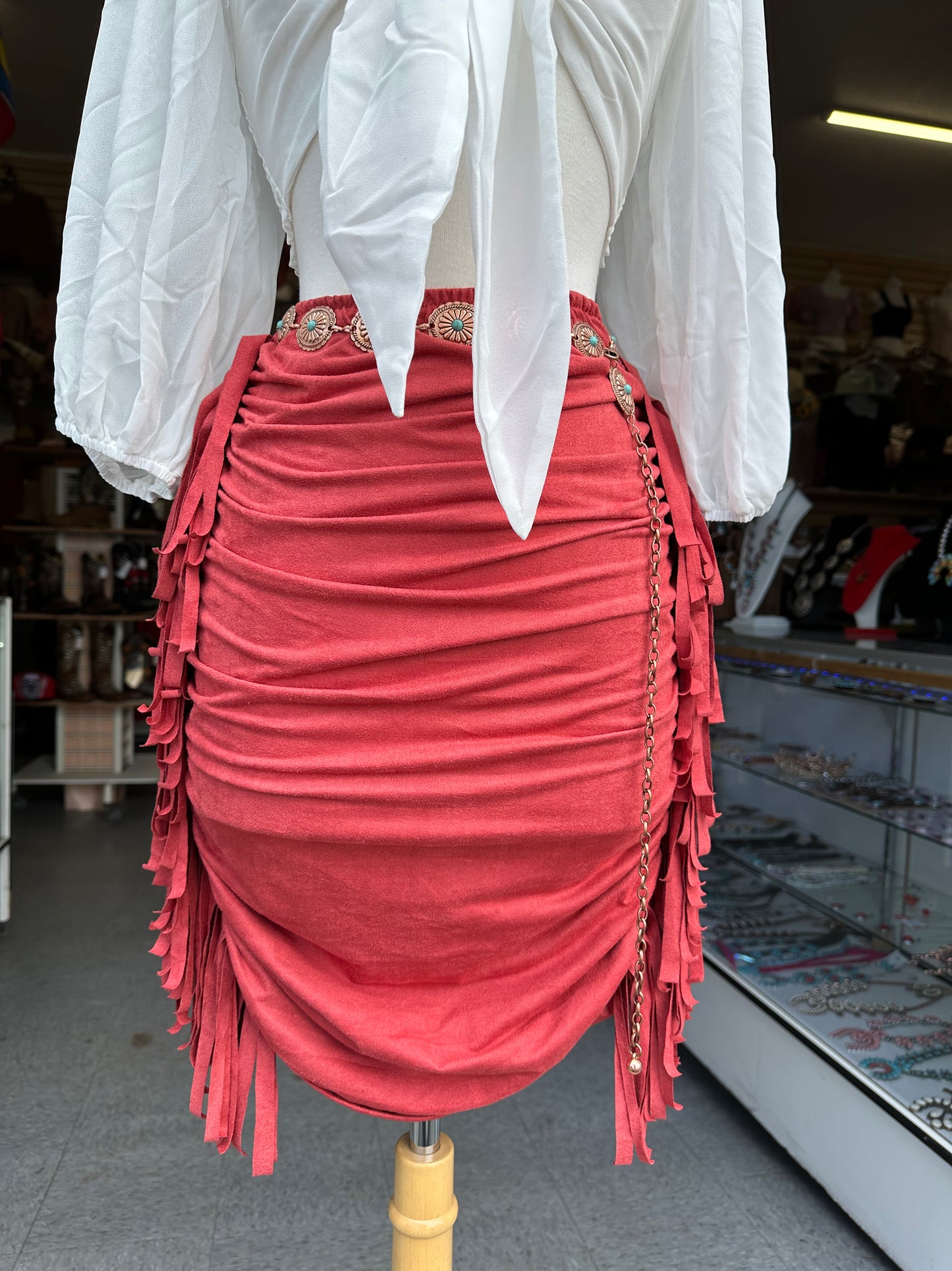 High waist fringe Bodycon skirt