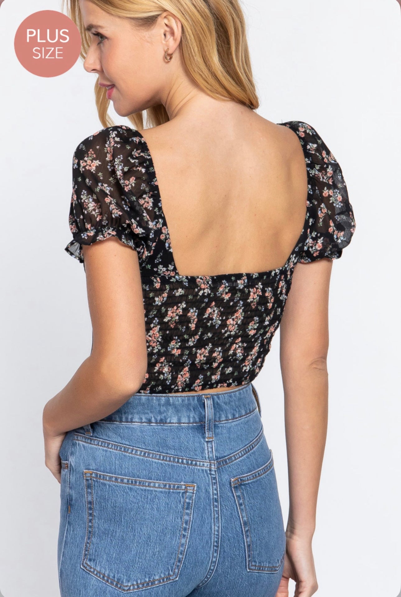 Floral plus size top
