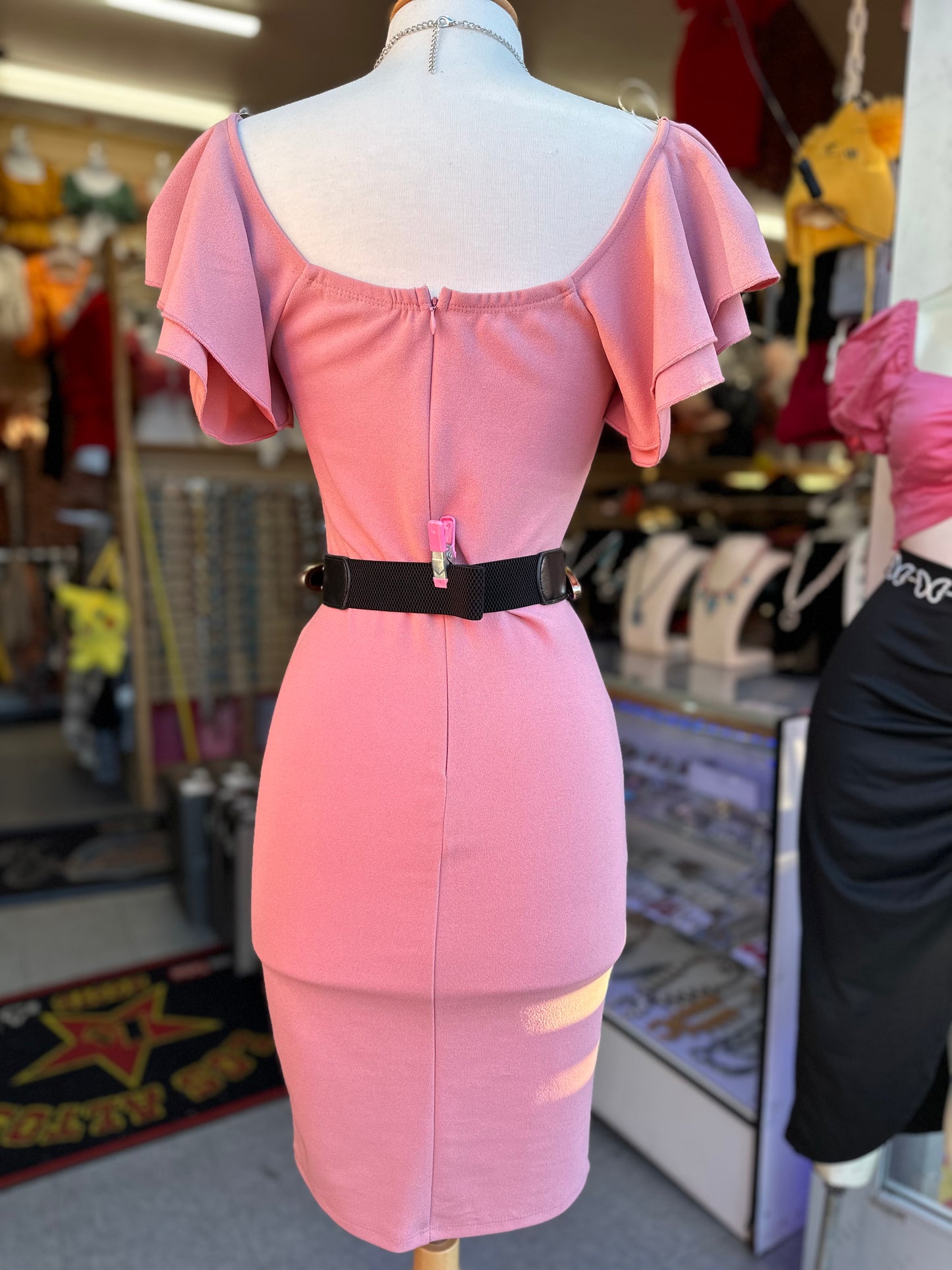 Sofia ruffle sleeve dress