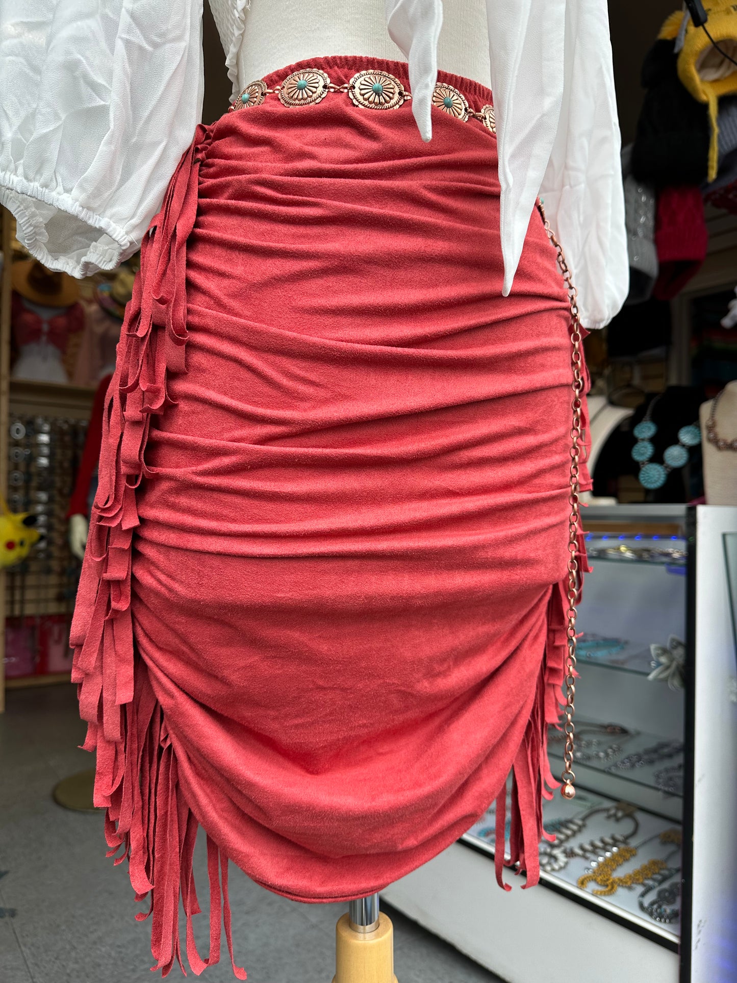 High waist fringe Bodycon skirt