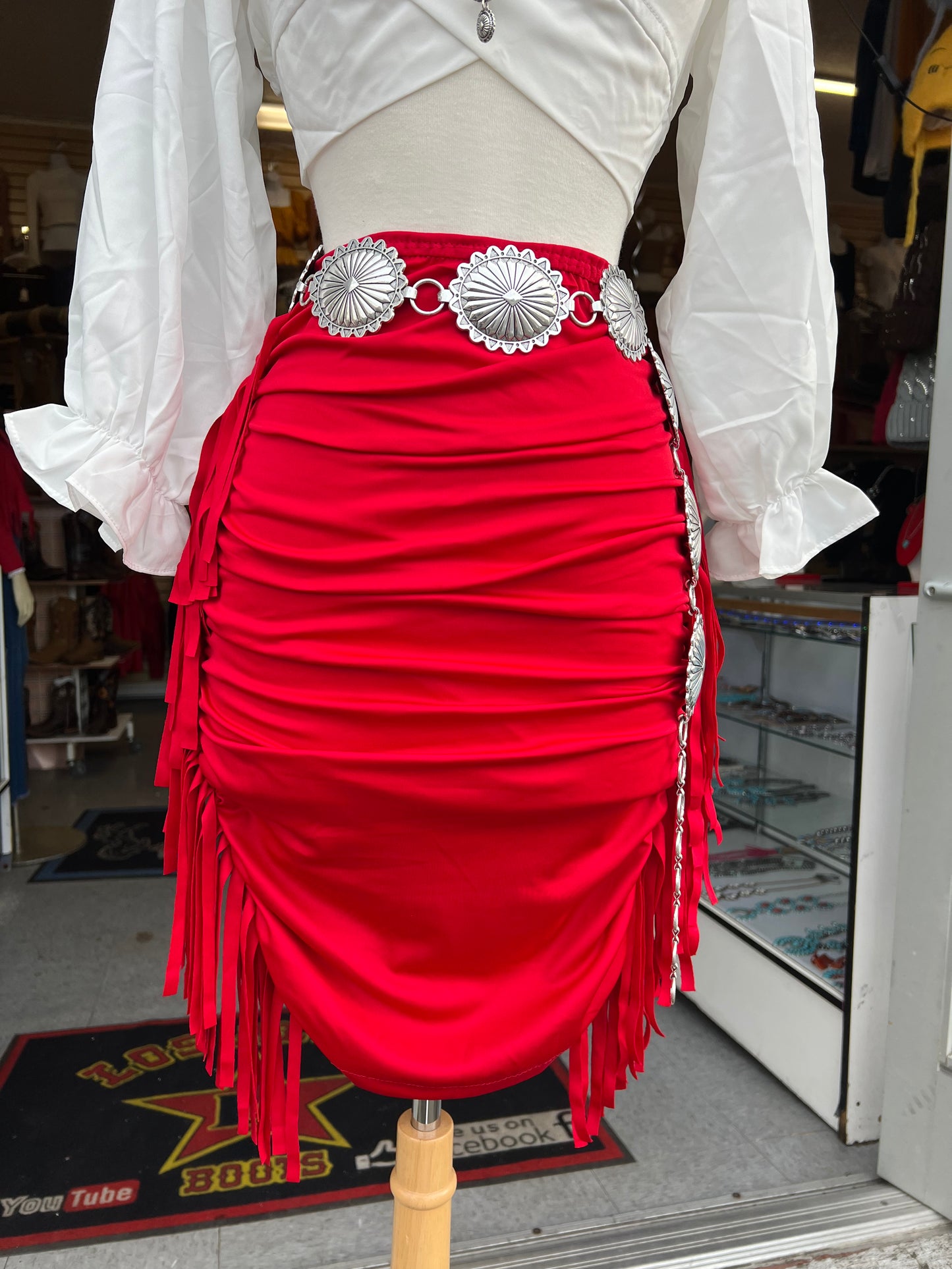 High waist fringe Bodycon skirt