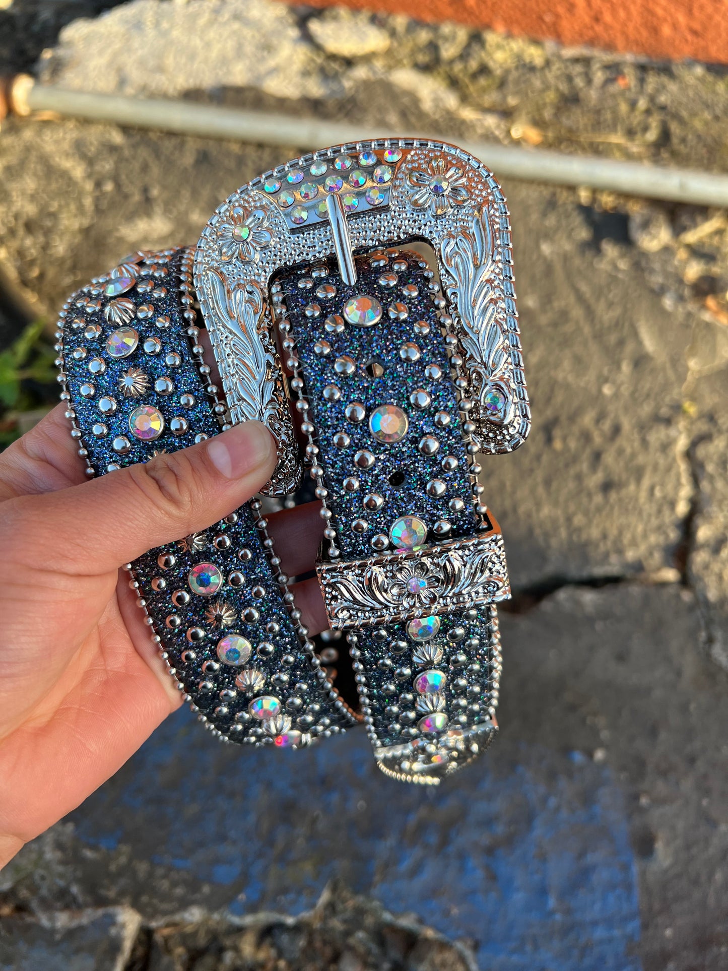 Rhinestone Western Belt