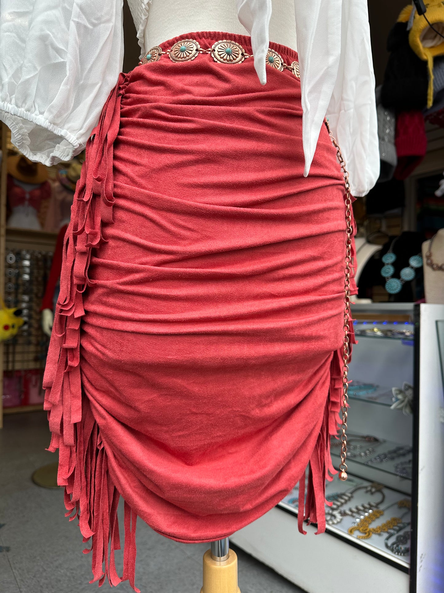 High waist fringe Bodycon skirt
