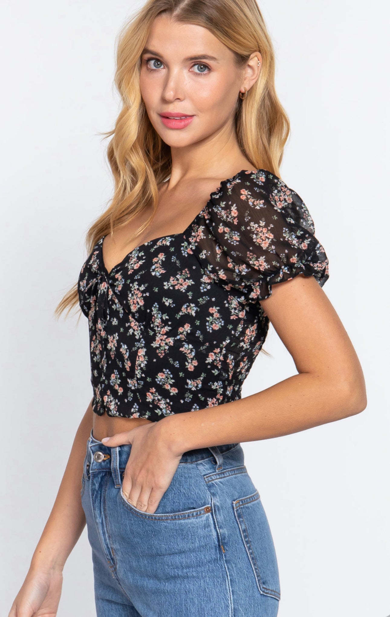 Floral plus size top