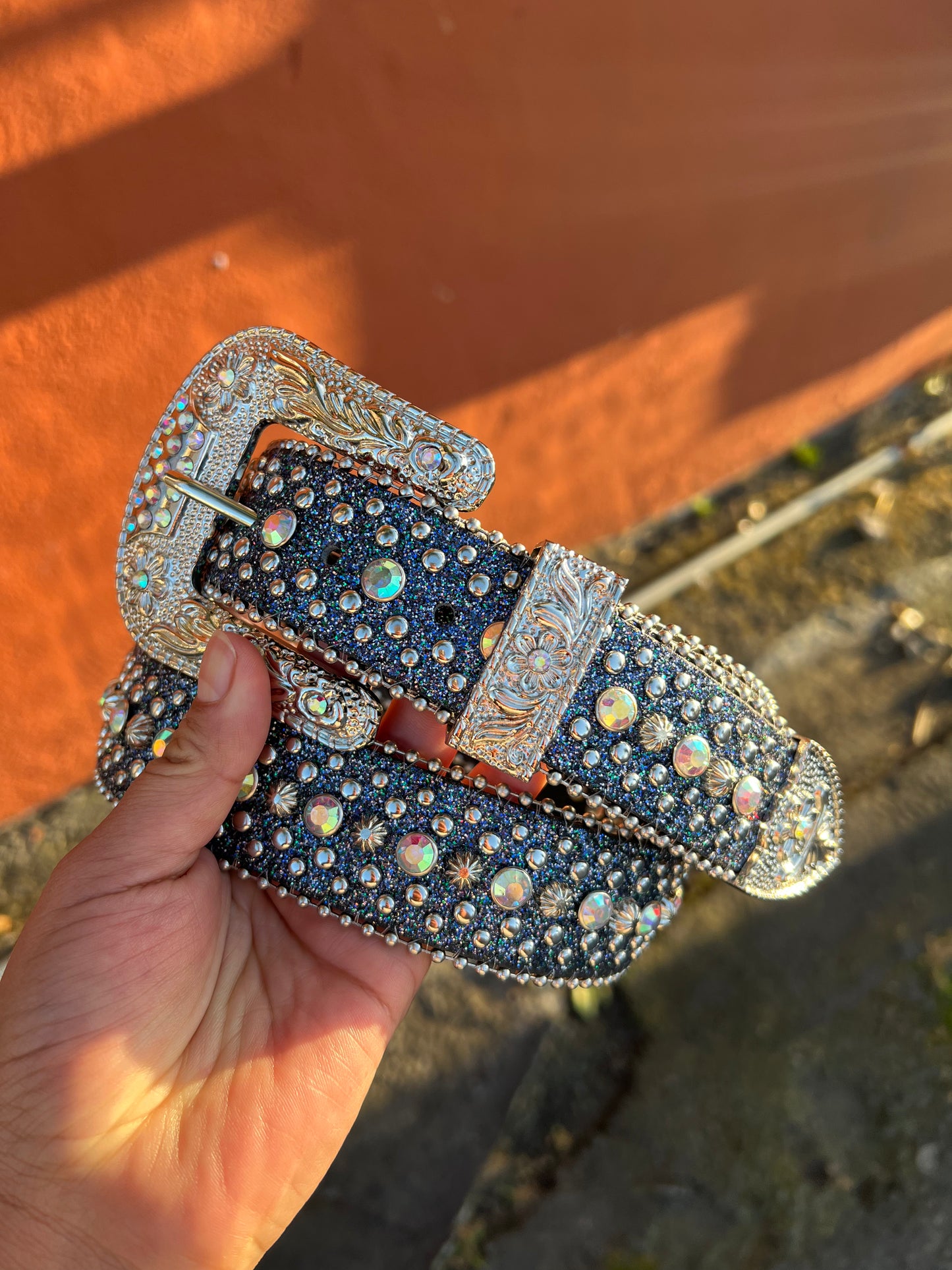 Rhinestone Western Belt