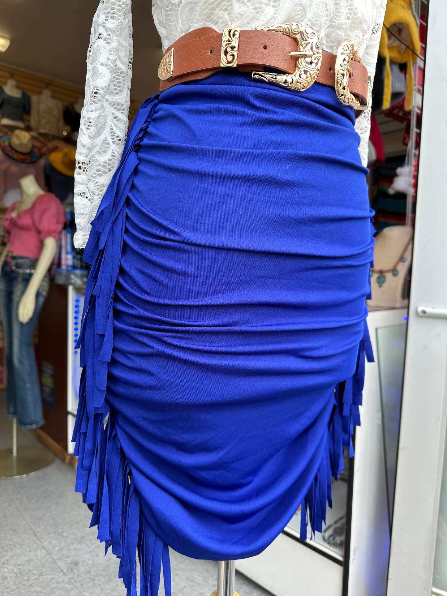 High waist fringe Bodycon skirt