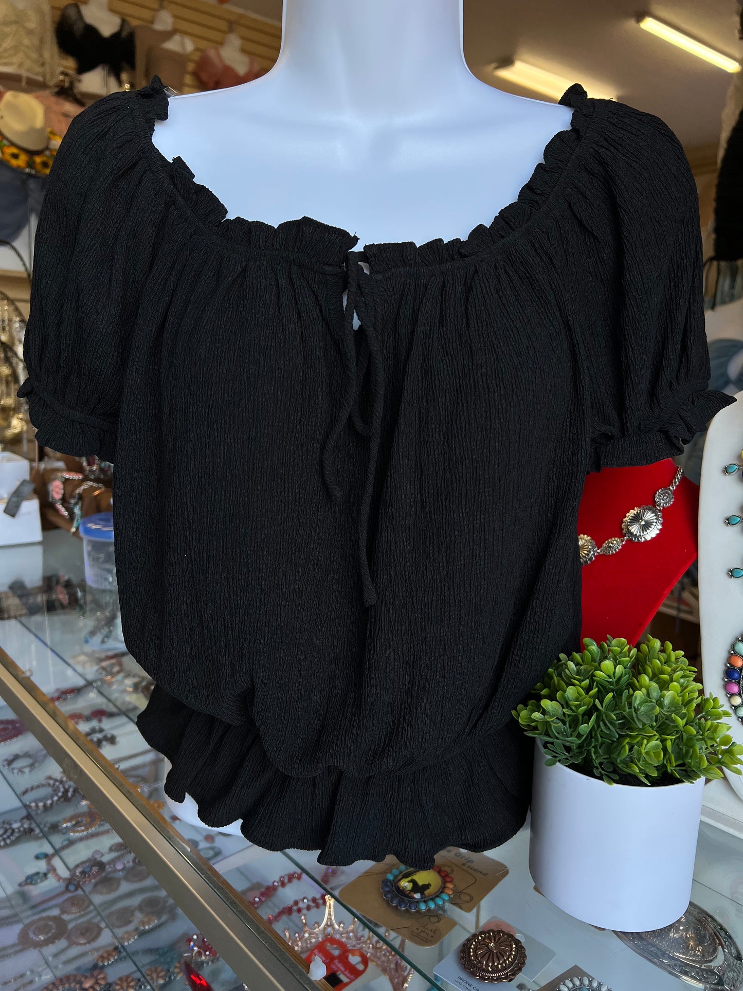 Juliana Black Blouse