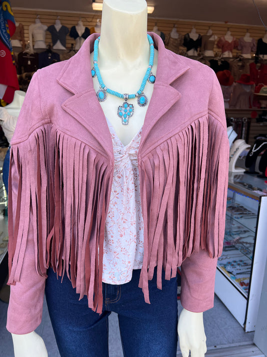 Suede Fringe Jacket