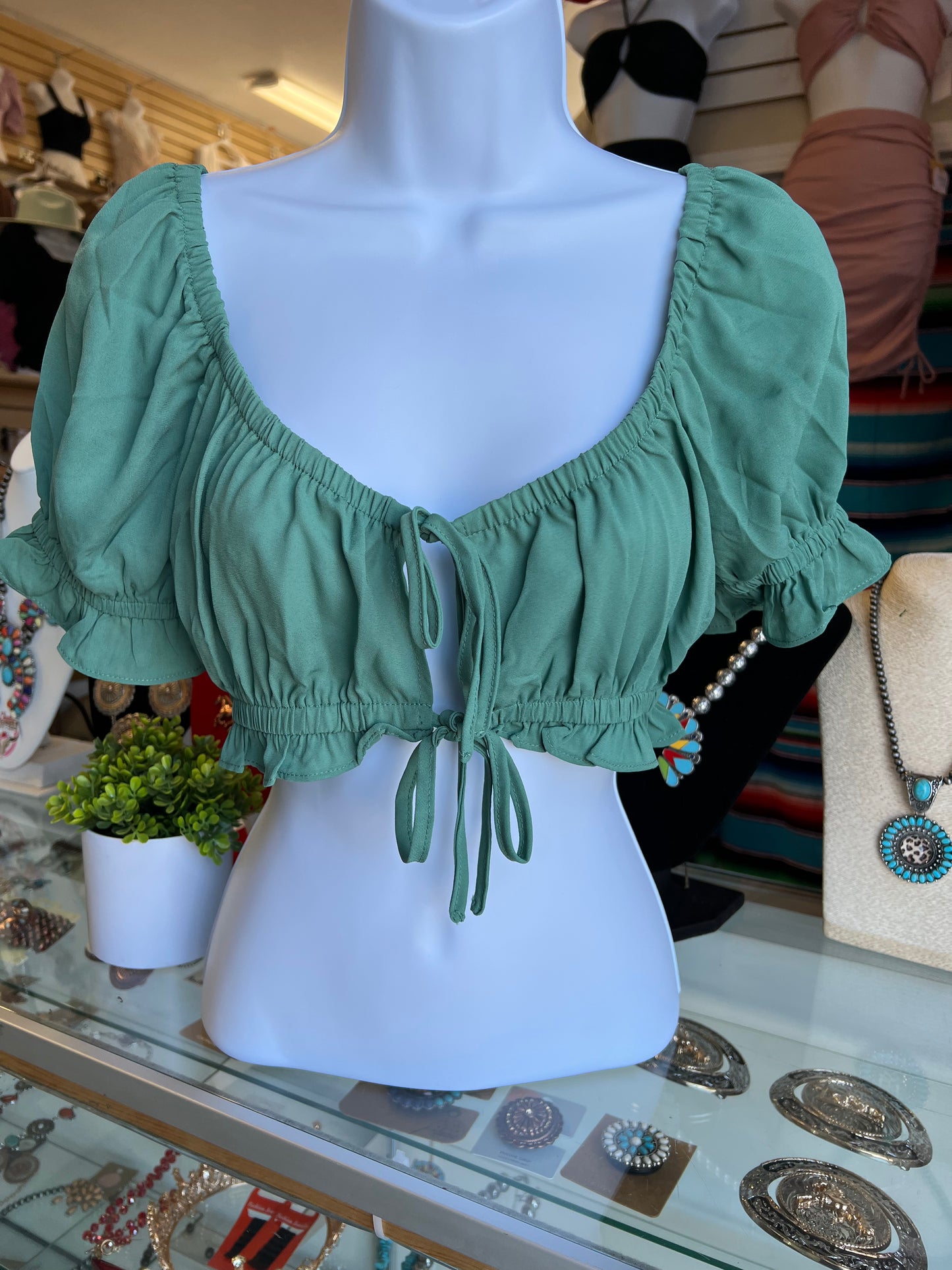 Tania Jade Green Top