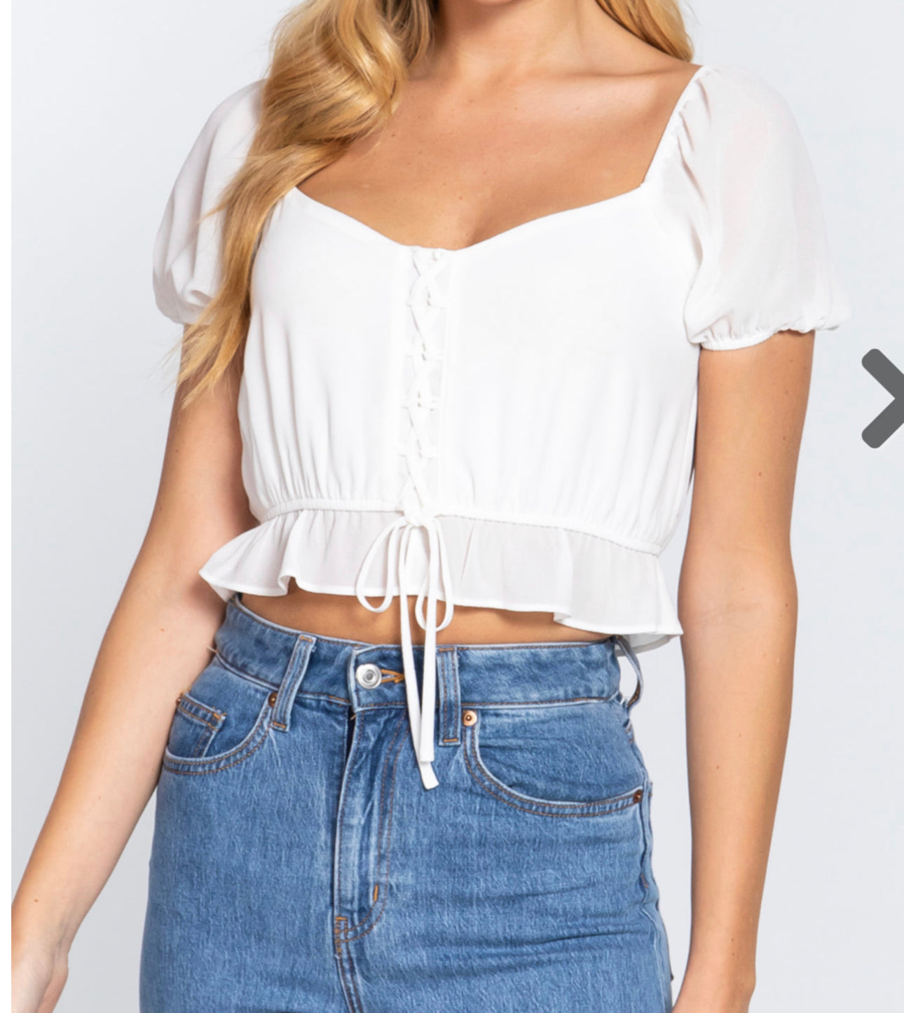 Alejandra white top plus size