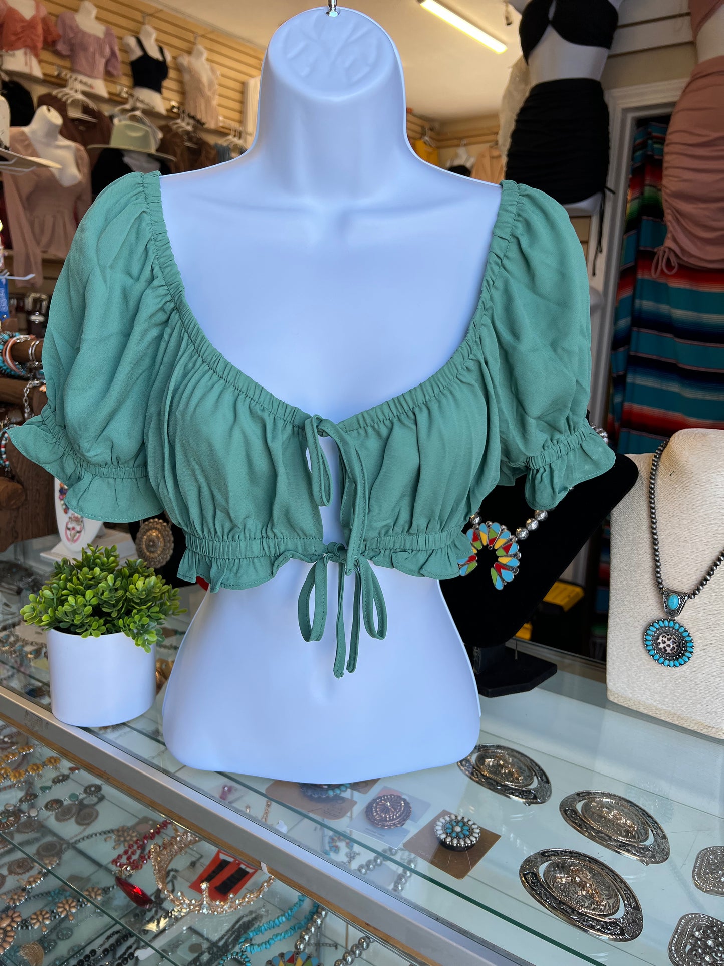 Tania Jade Green Top