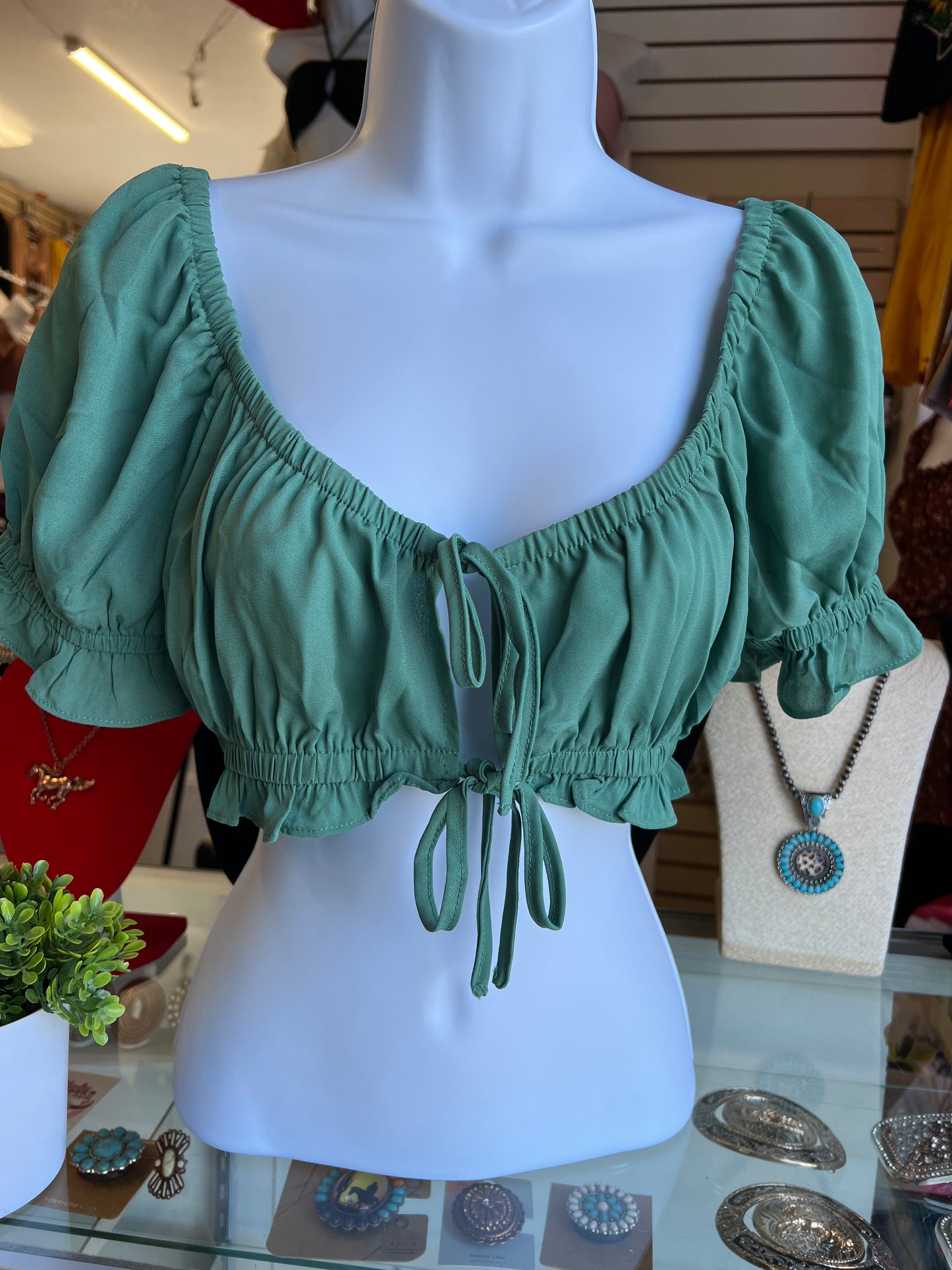 Tania Jade Green Top