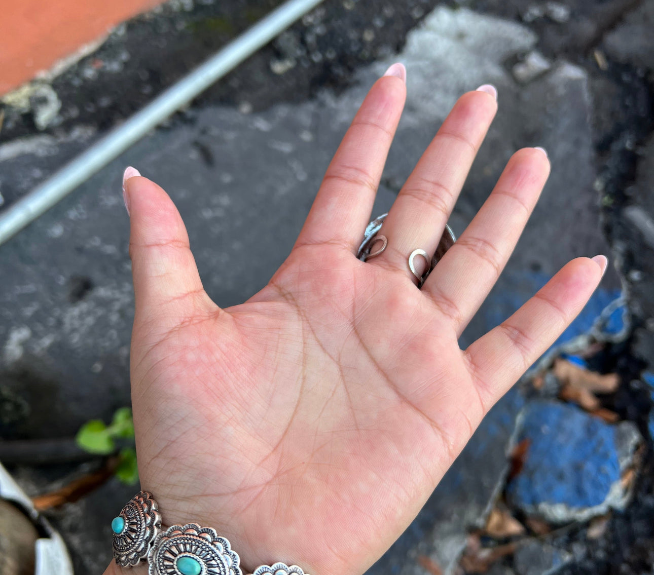 Silver/turquoise ring